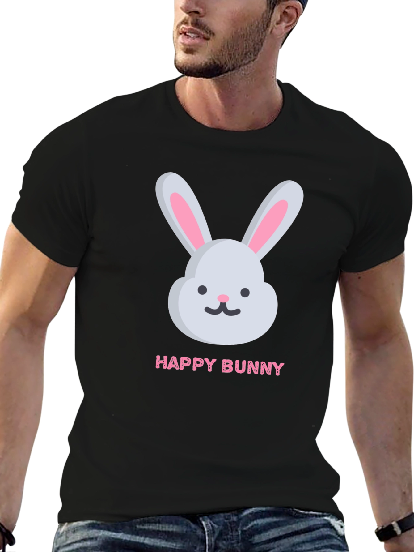 Happy Bunny Graphic T-Shirt - Cute Easter Tee