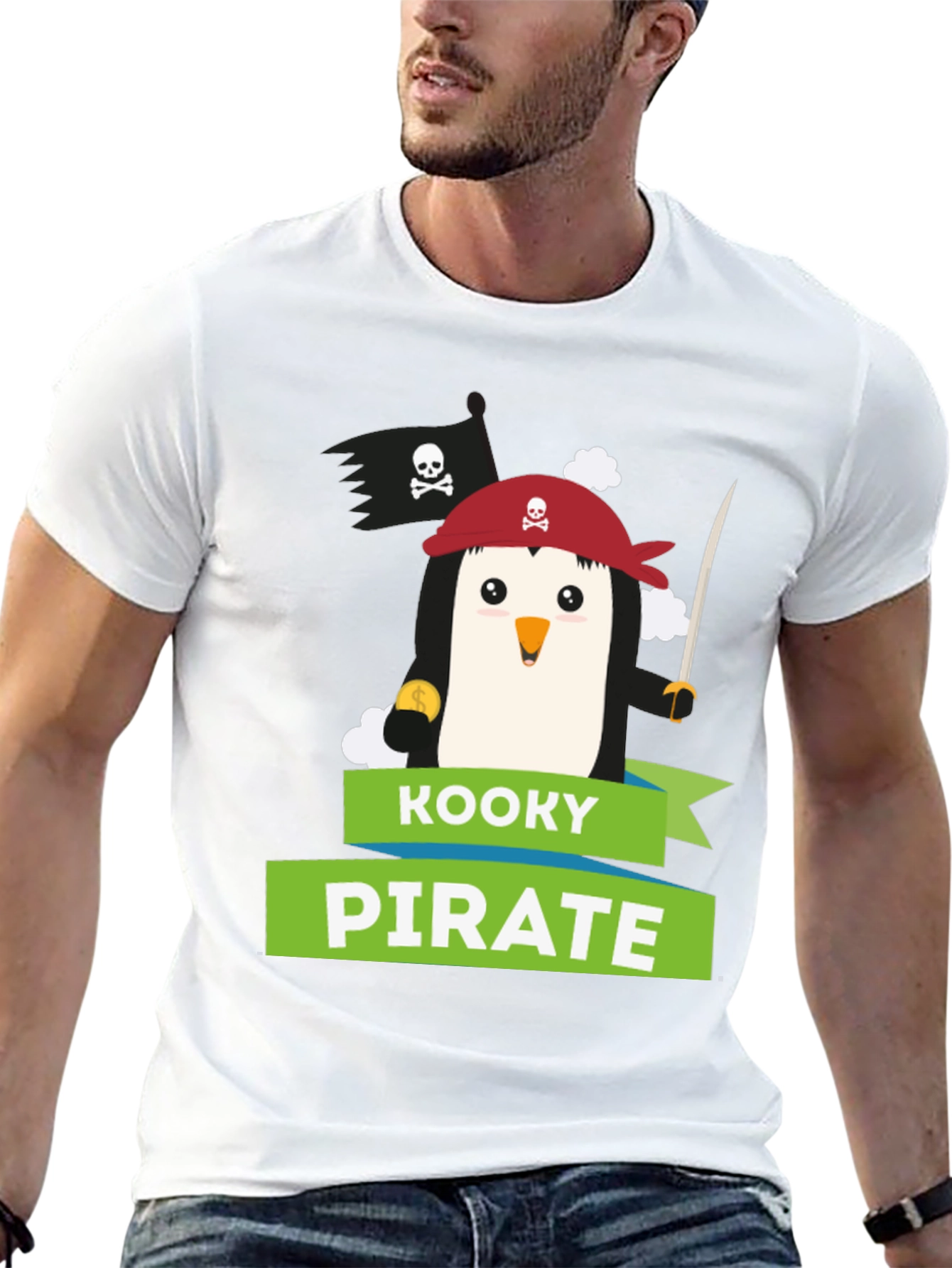 Kooky Pirate Penguin T-Shirt