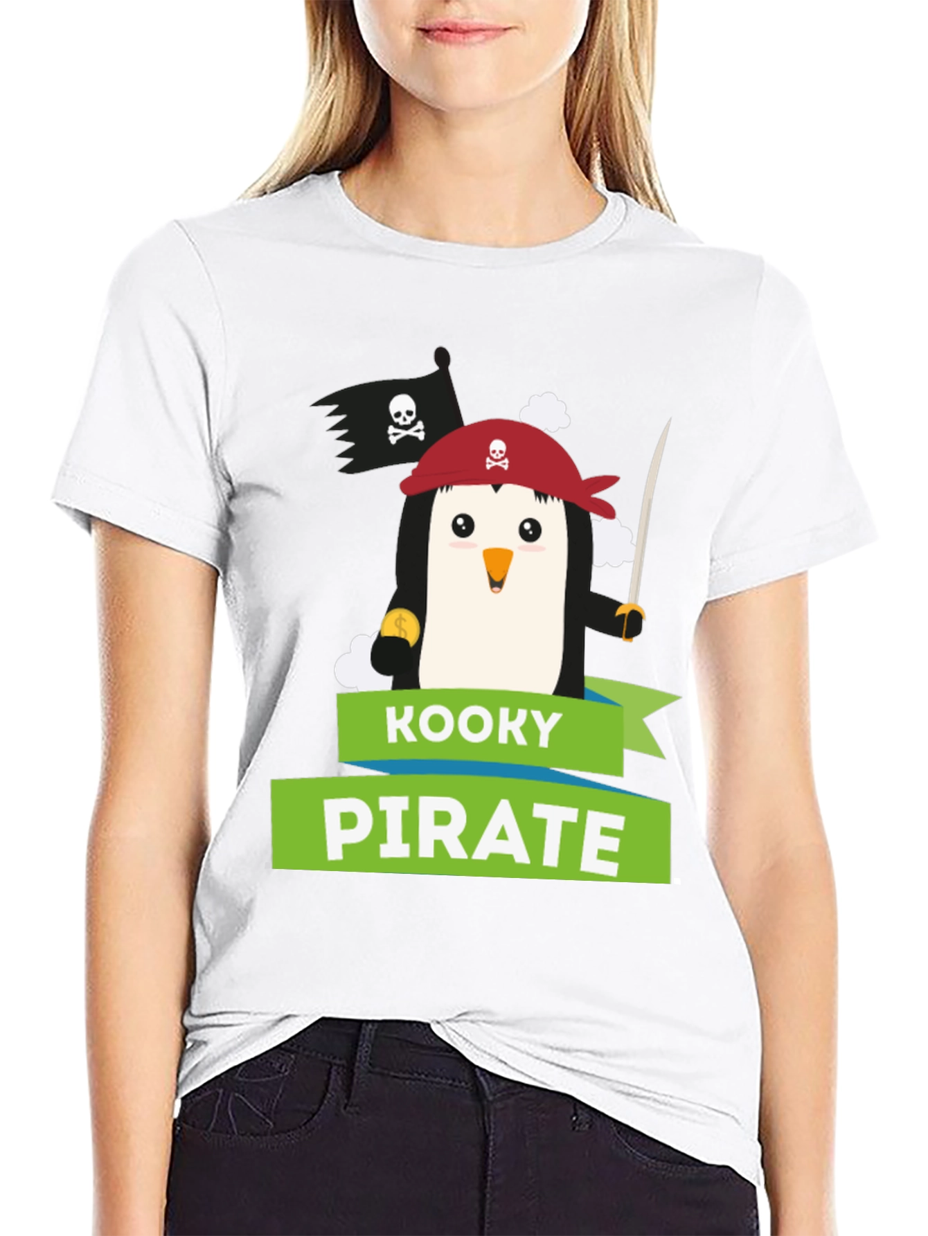 Kooky Pirate Penguin T-Shirt