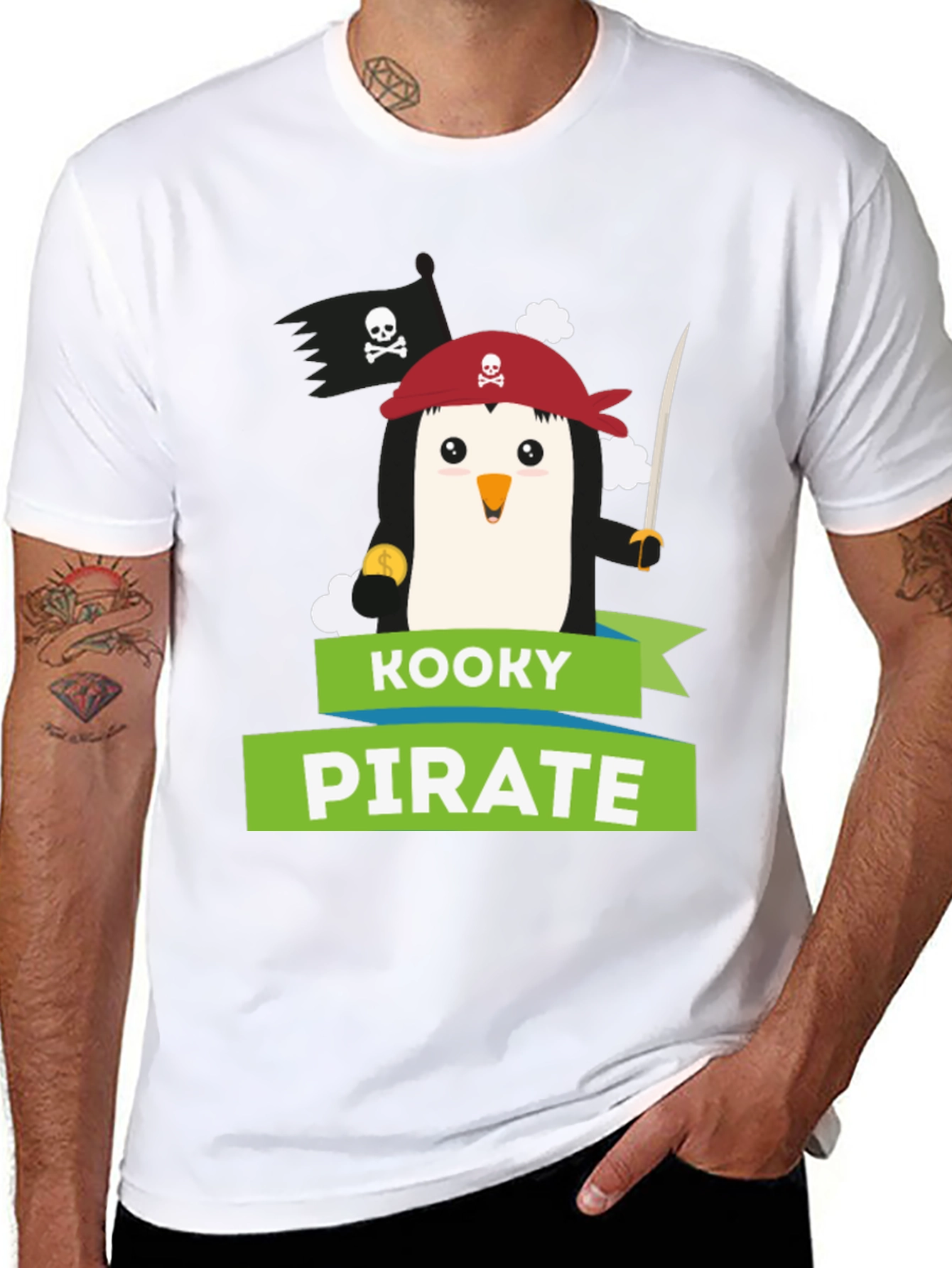 Kooky Pirate Penguin T-Shirt