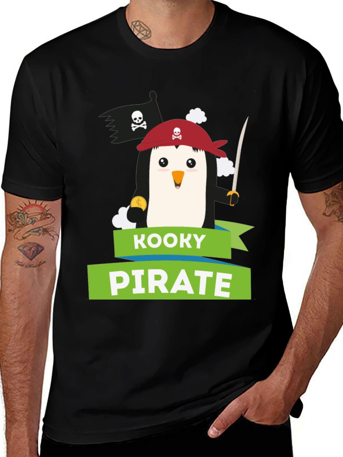 Kooky Pirate Penguin T-Shirt
