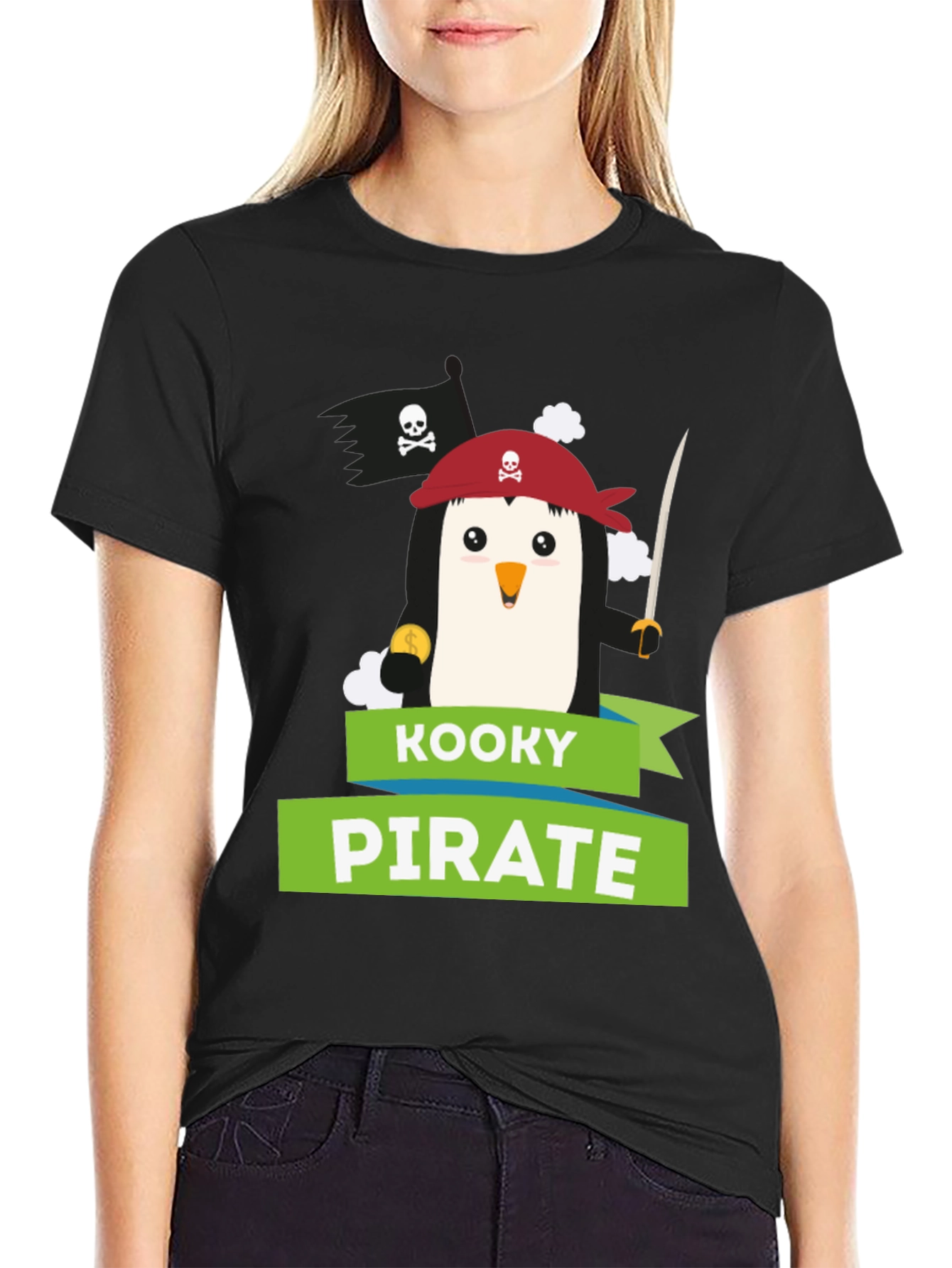 Kooky Pirate Penguin T-Shirt