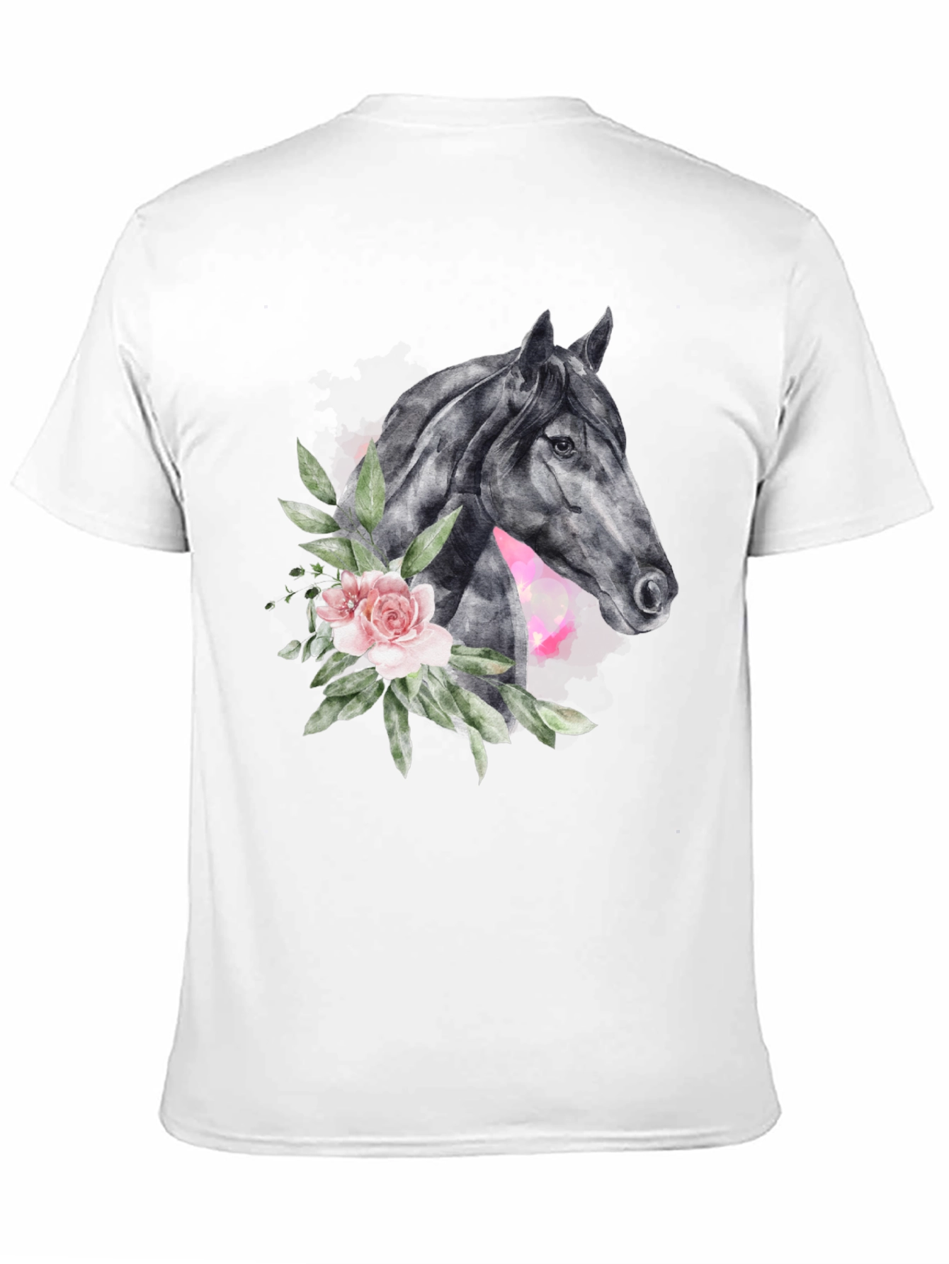 Floral Horse Graphic Print T-Shirt