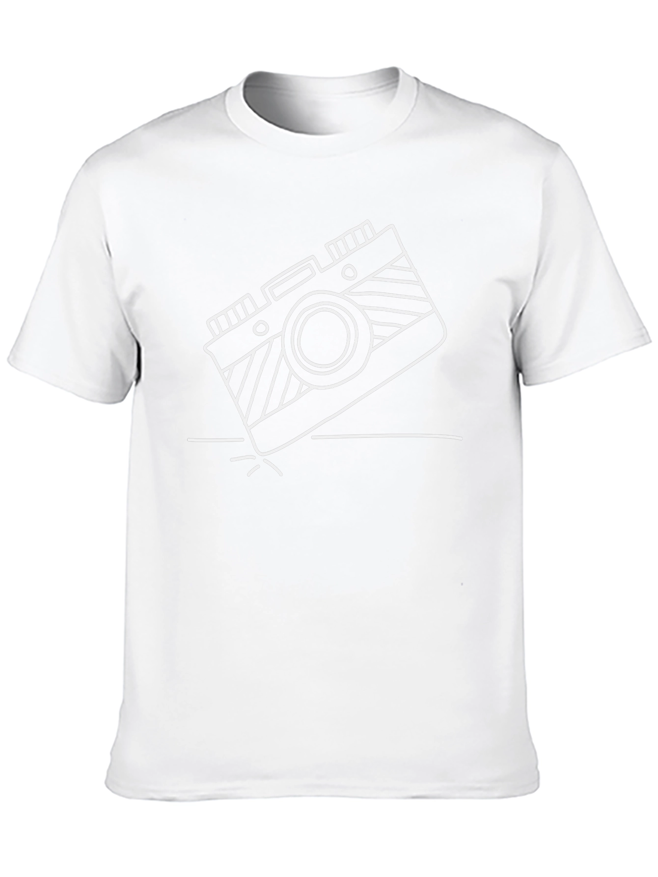 Retro Camera Graphic Tee - Cool Black T-Shirt