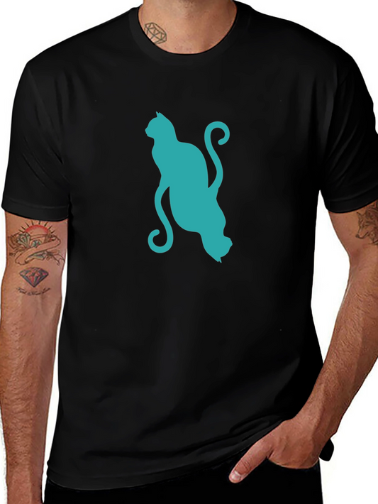 Cool Cat Silhouette Graphic Tee