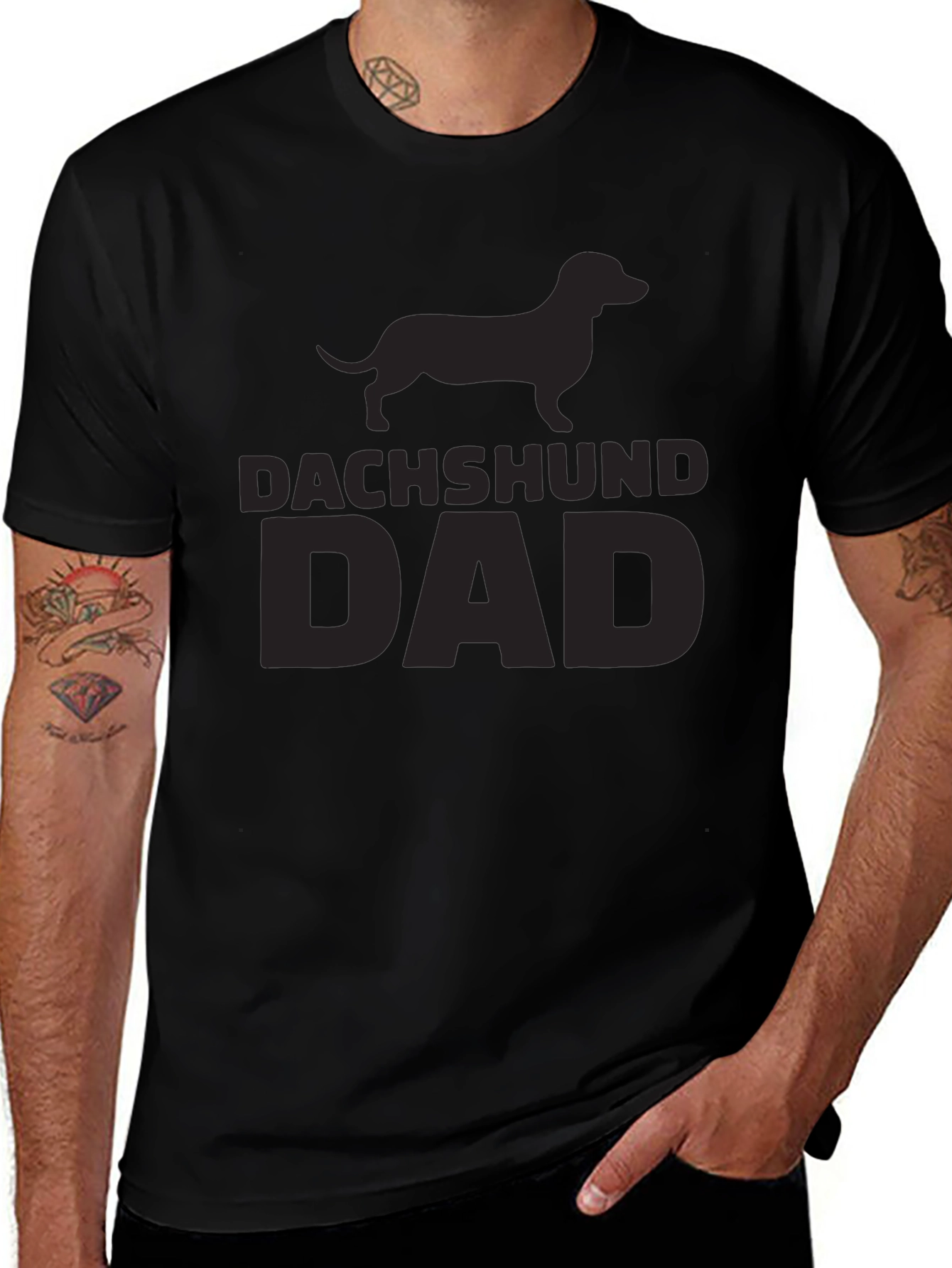 Dachshund Dad T-Shirt - Black Dog Lover Tee