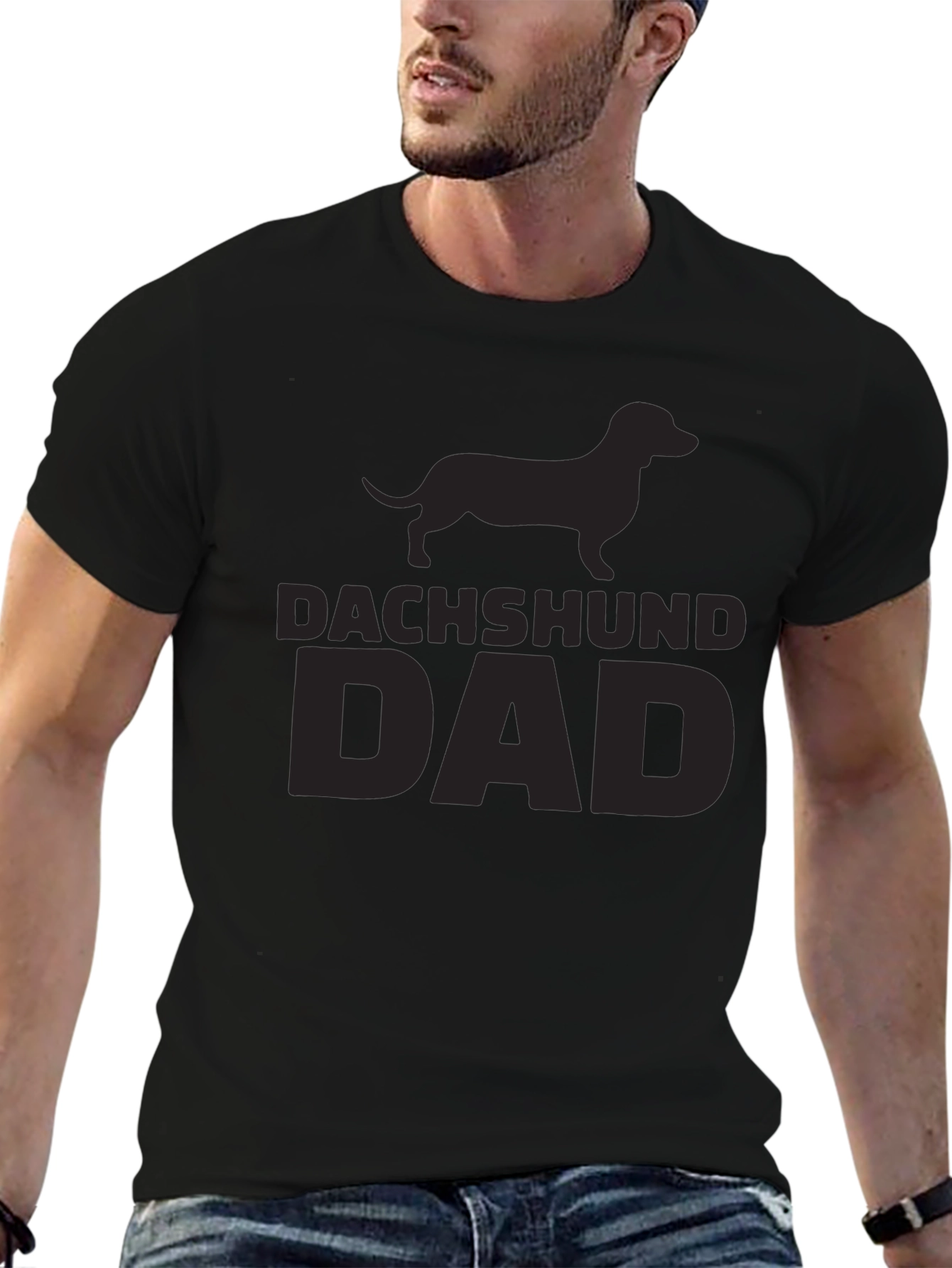 Dachshund Dad T-Shirt - Black Dog Lover Tee