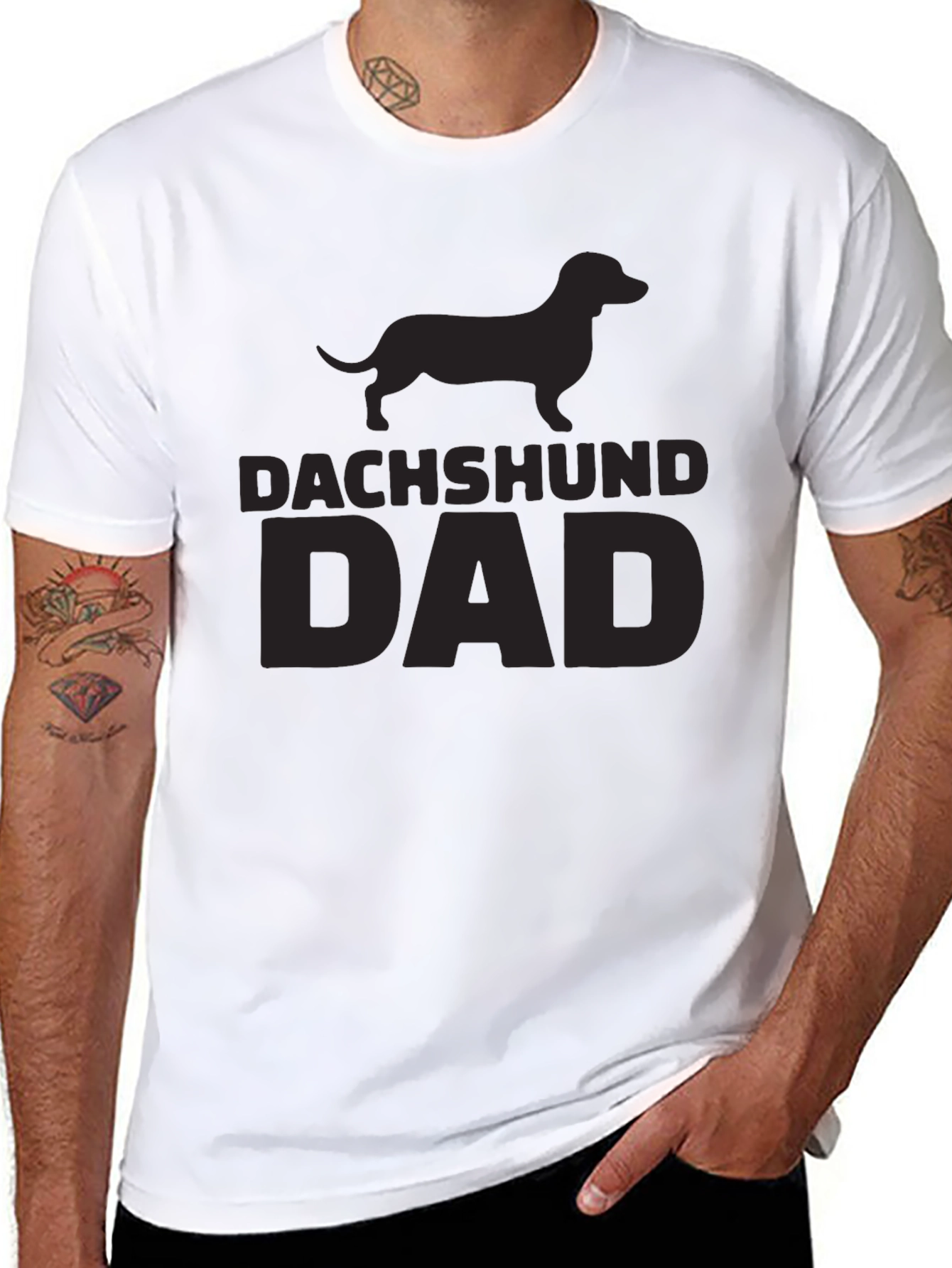 Dachshund Dad T-Shirt - Black Dog Lover Tee