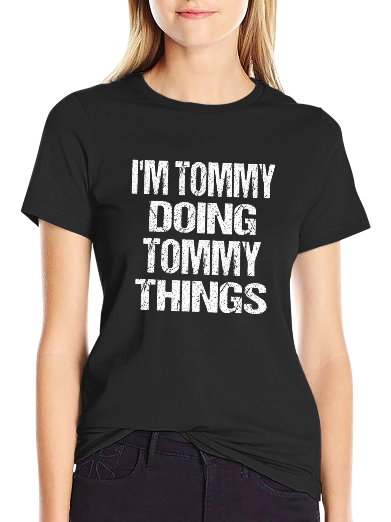 Im Tommy Doing Tommy Things Black T-Shirt
