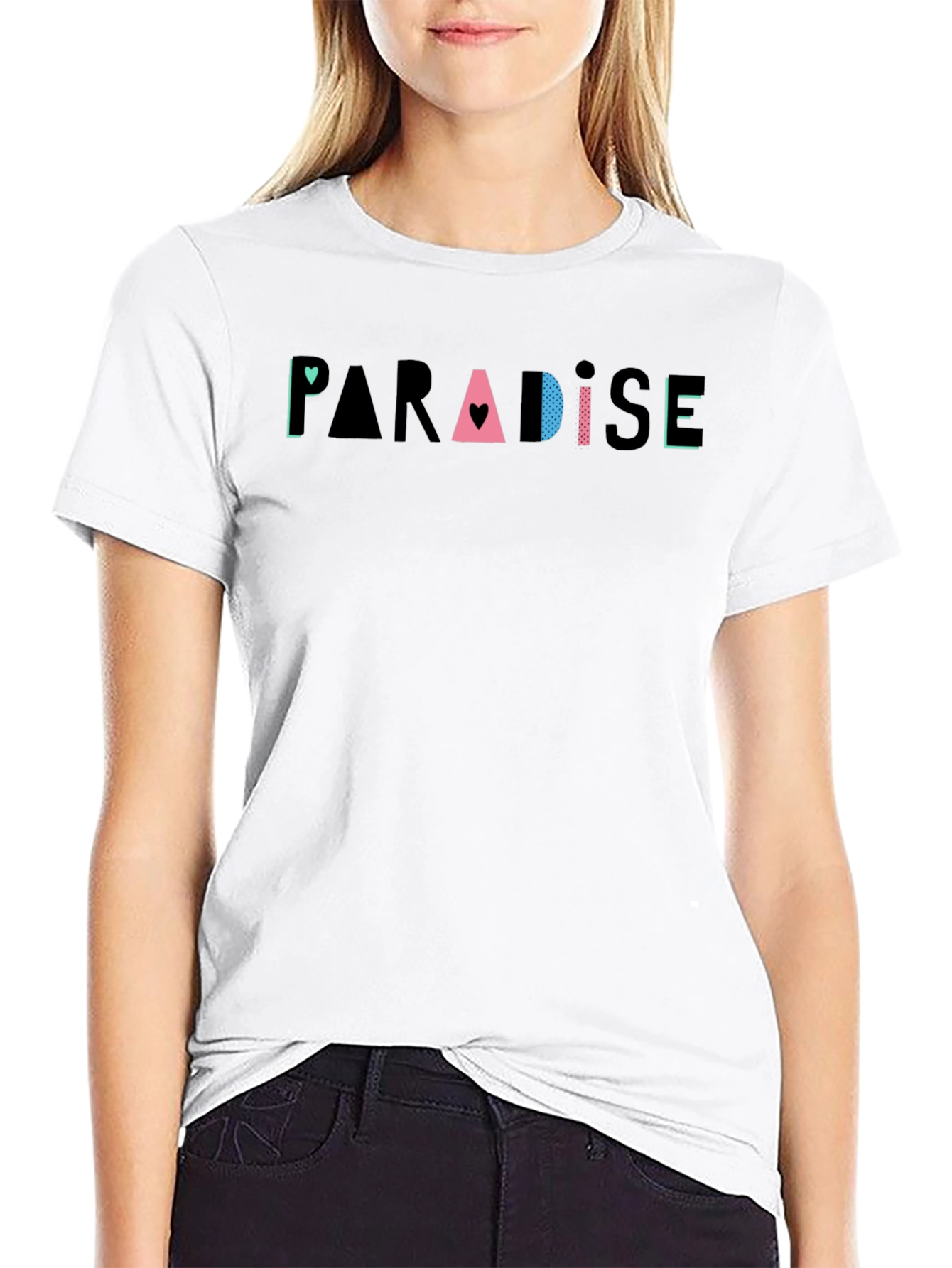 Paradise Graphic Print Black T-Shirt
