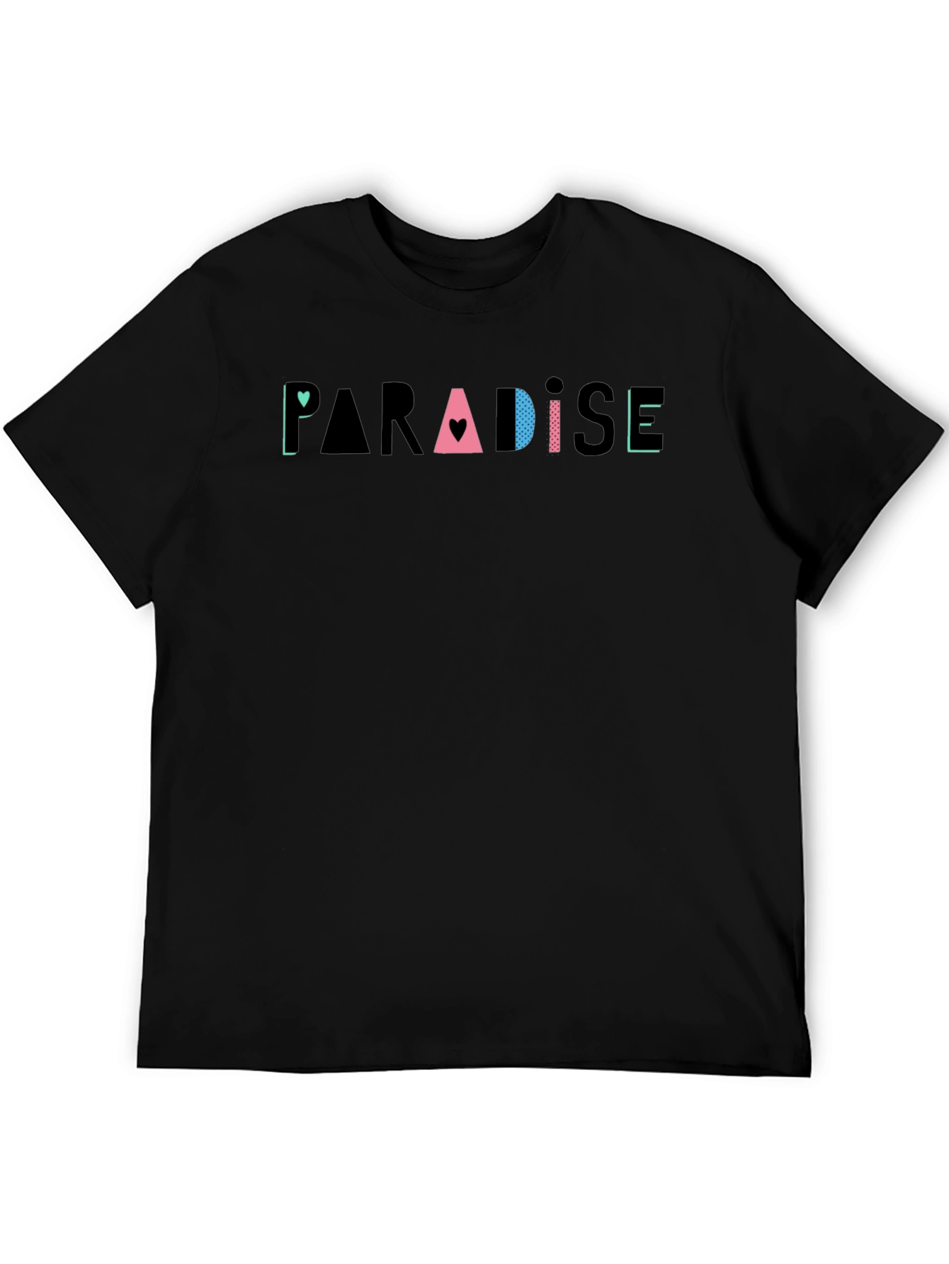 Paradise Graphic Print Black T-Shirt