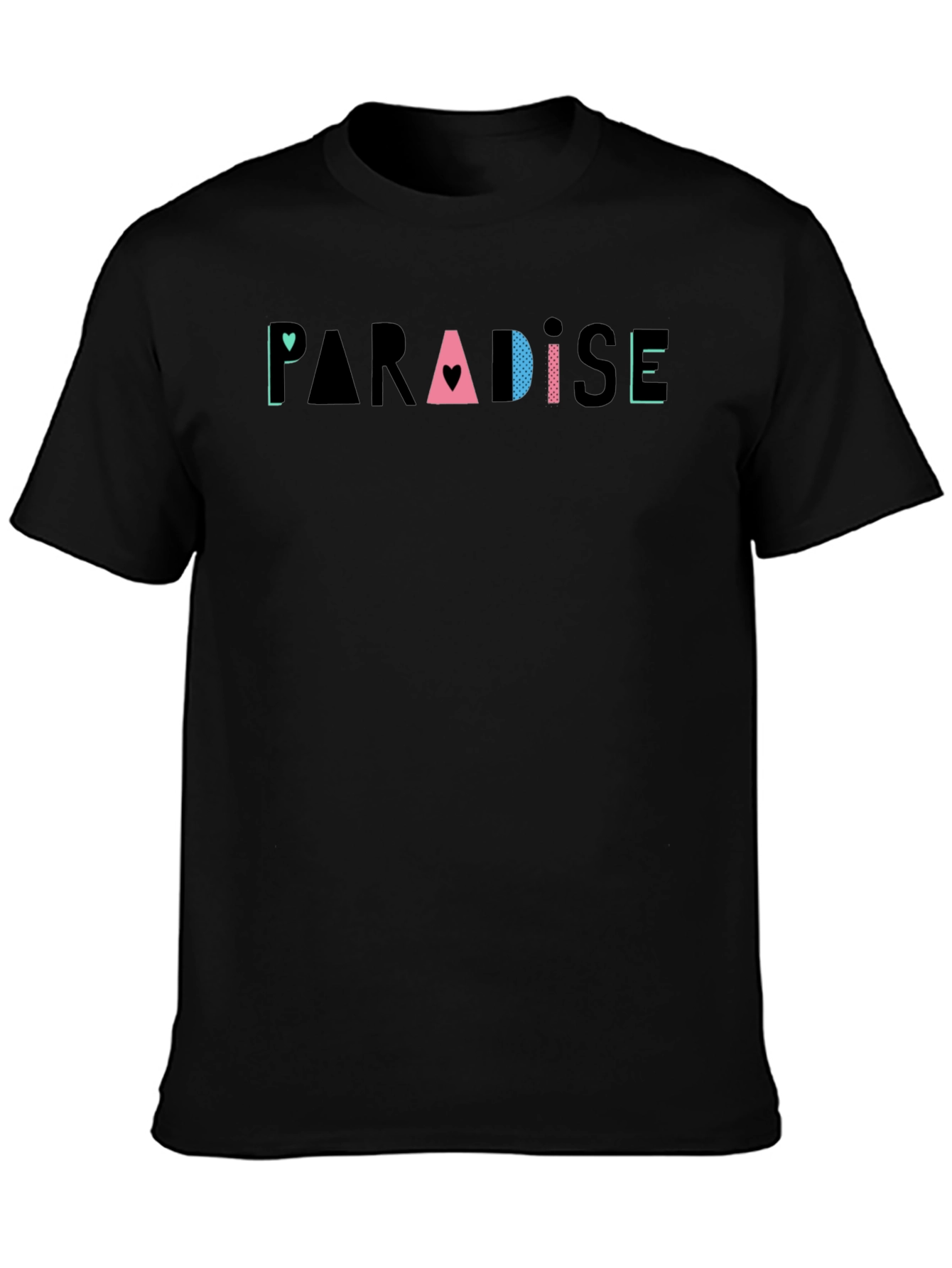Paradise Graphic Print Black T-Shirt
