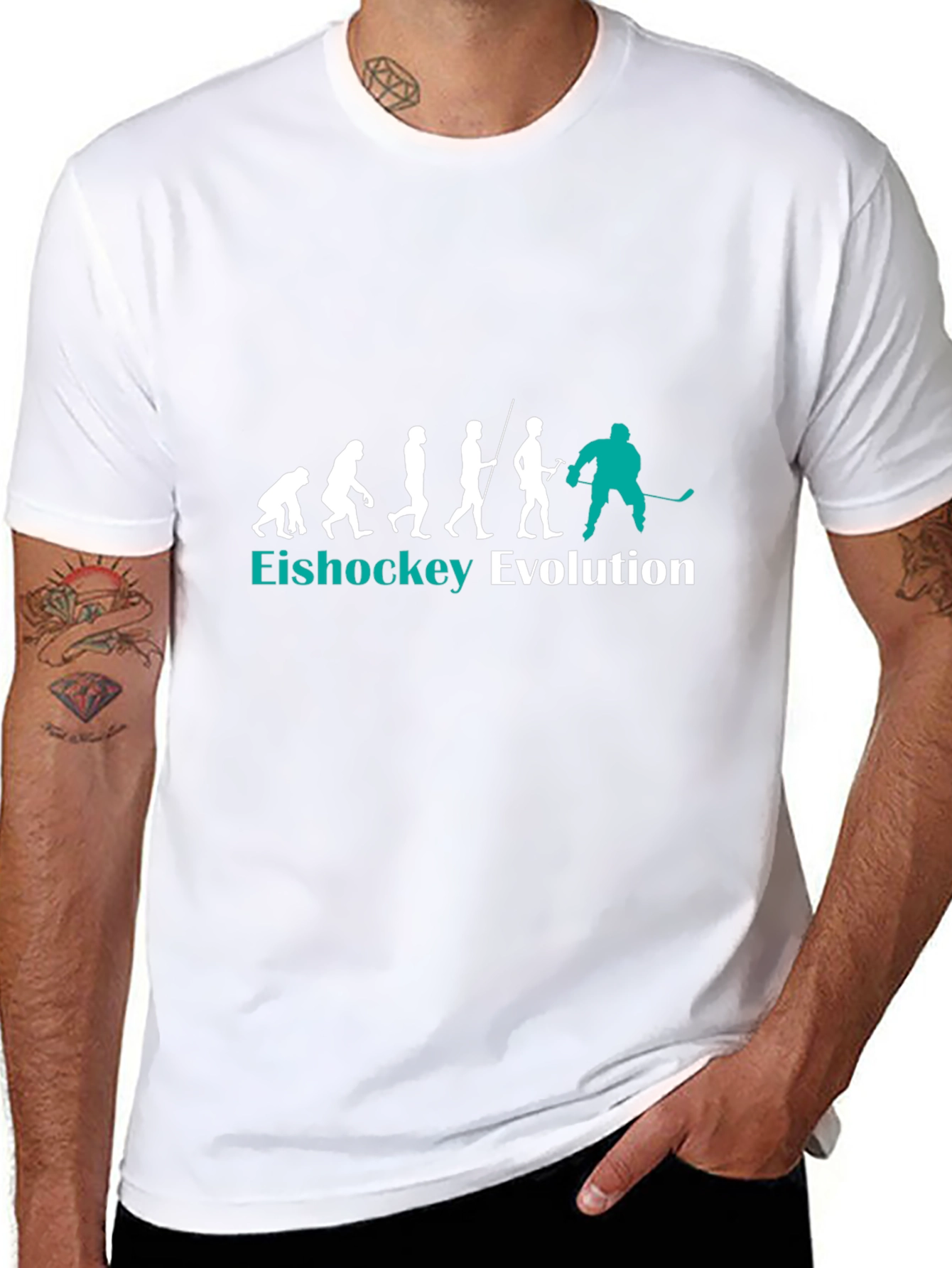 Eishockey Evolution Black T-Shirt