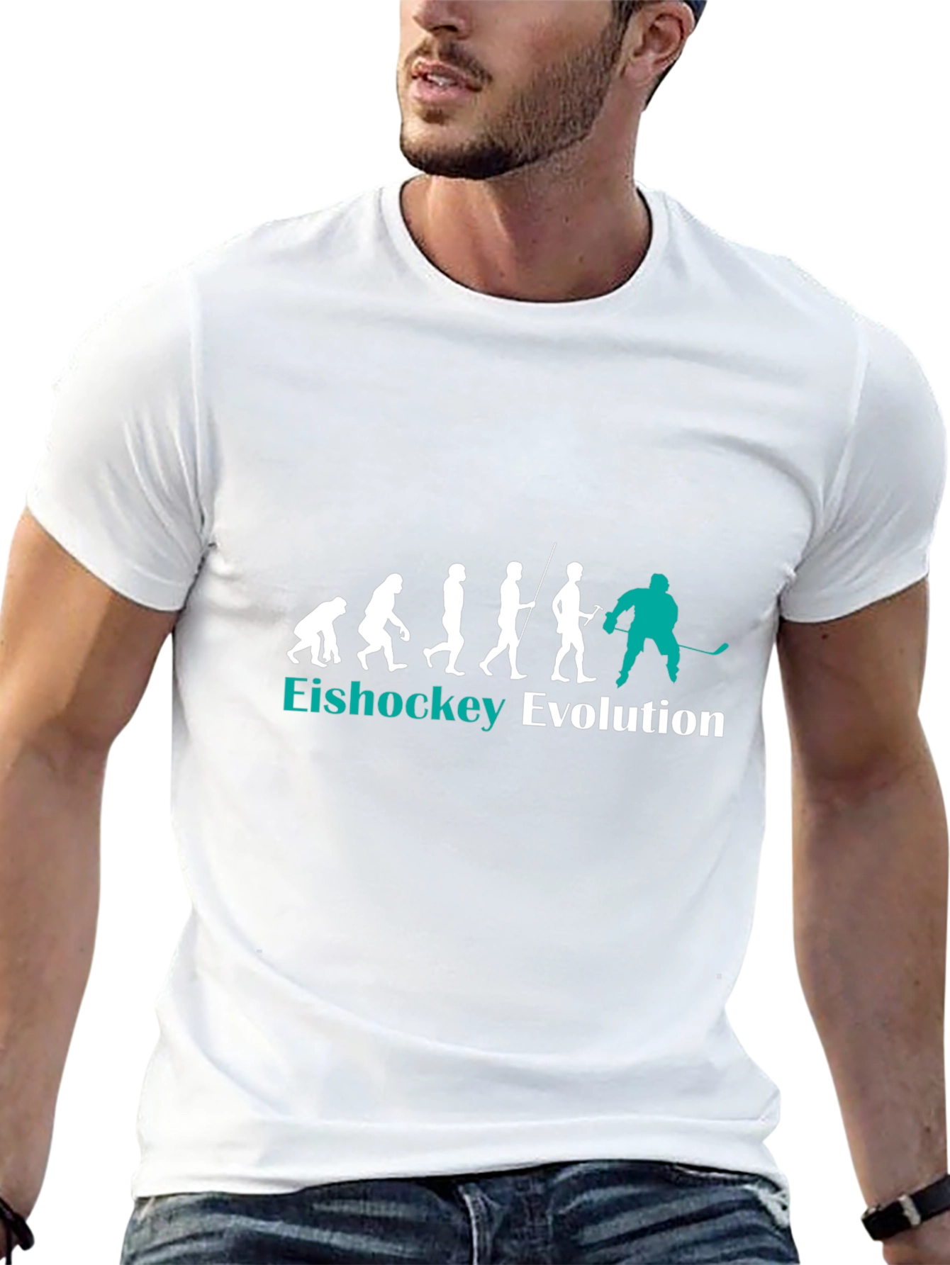 Eishockey Evolution Black T-Shirt