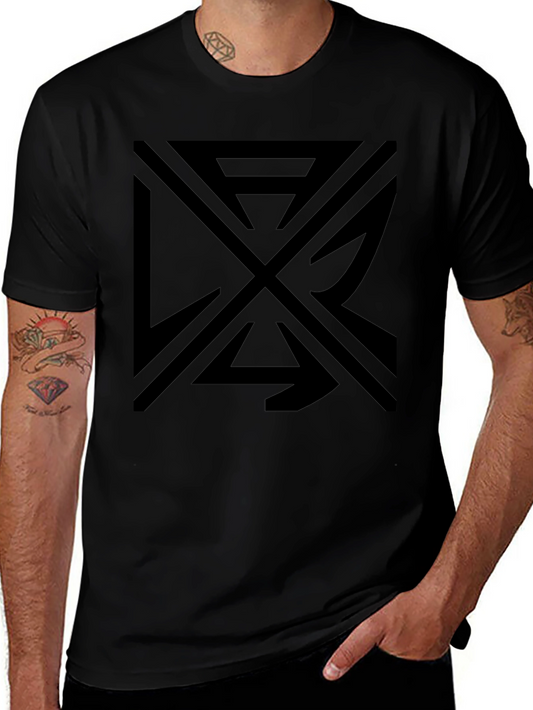 Abstract Graphic Black T-Shirt - Modern Casual Wear