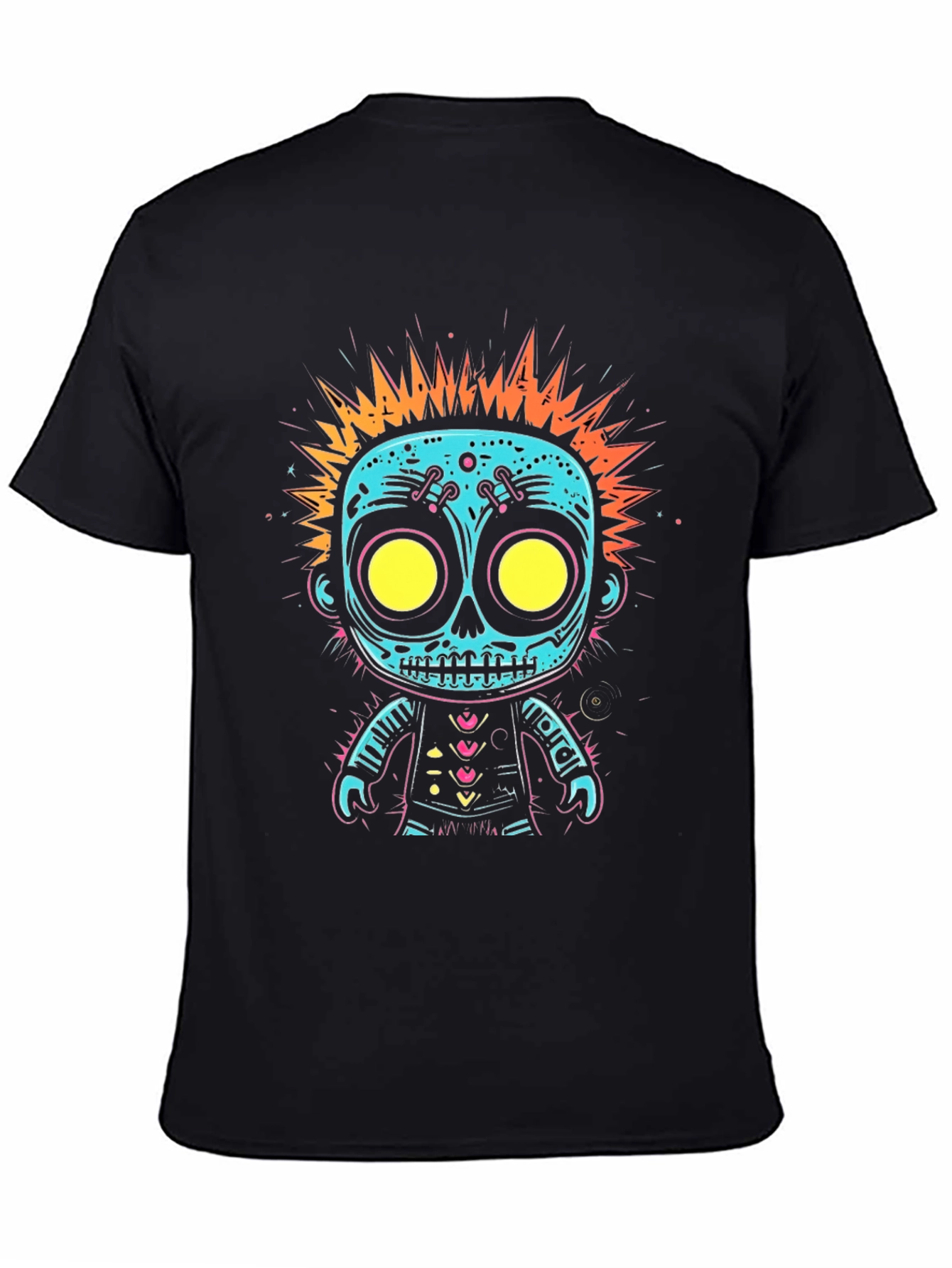Cool Cartoon Skull Graphic Tee - Edgy Style