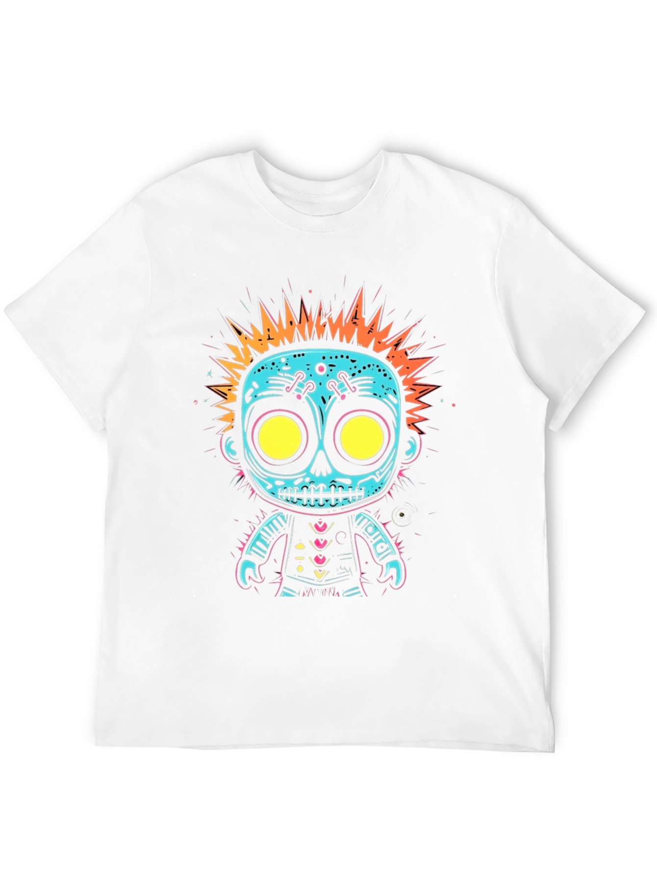 Cool Cartoon Skull Graphic Tee - Edgy Style