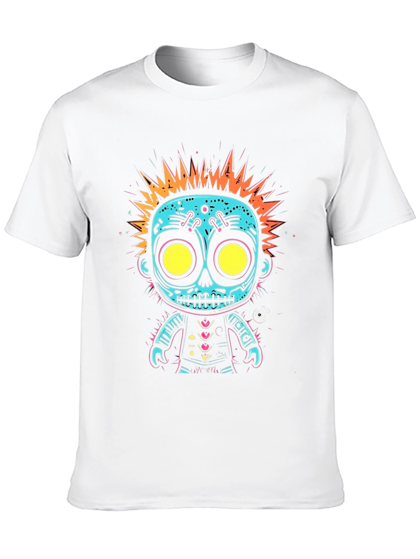 Cool Cartoon Skull Graphic Tee - Edgy Style