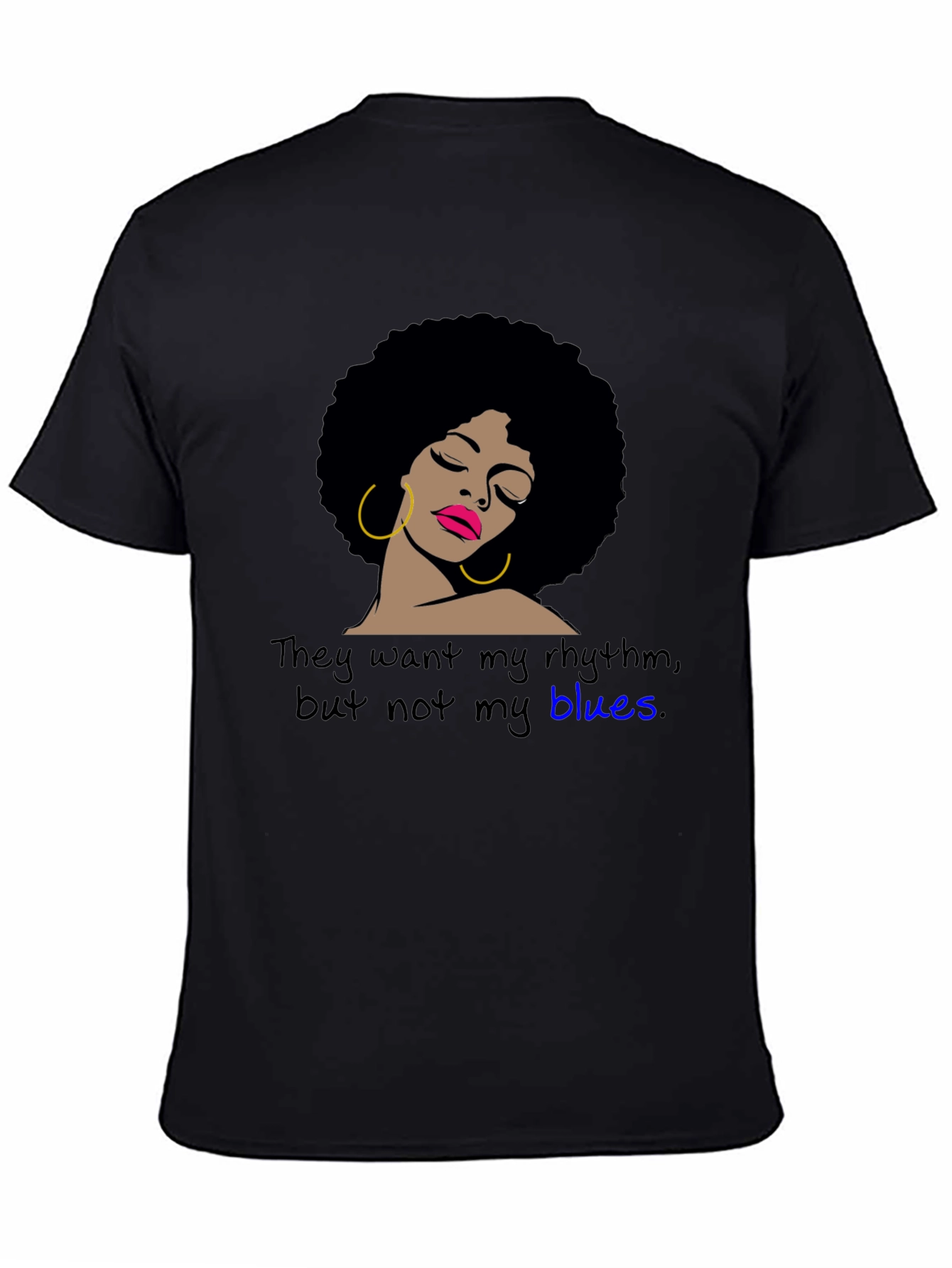 Rhythm & Blues Tee - Afro Woman Graphic T-Shirt