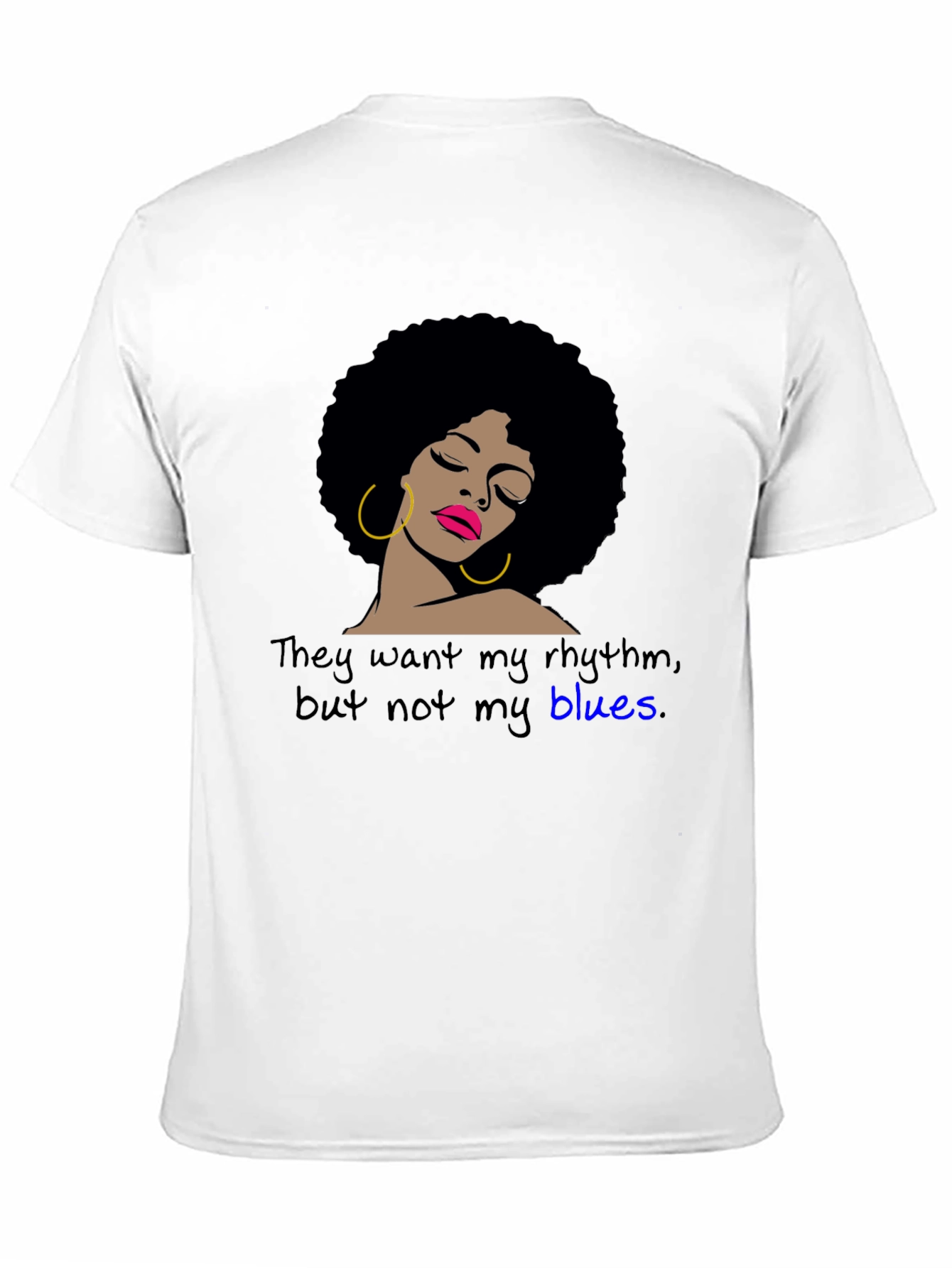 Rhythm & Blues Tee - Afro Woman Graphic T-Shirt