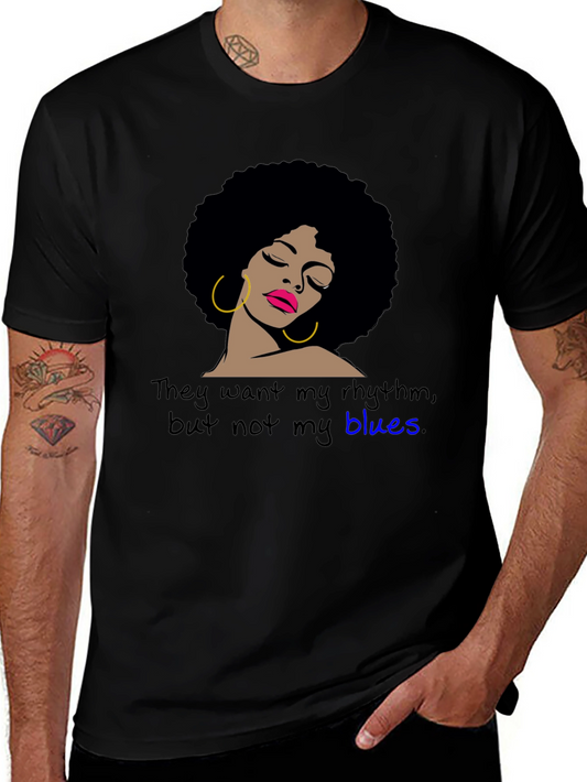 Rhythm & Blues Tee - Afro Woman Graphic T-Shirt