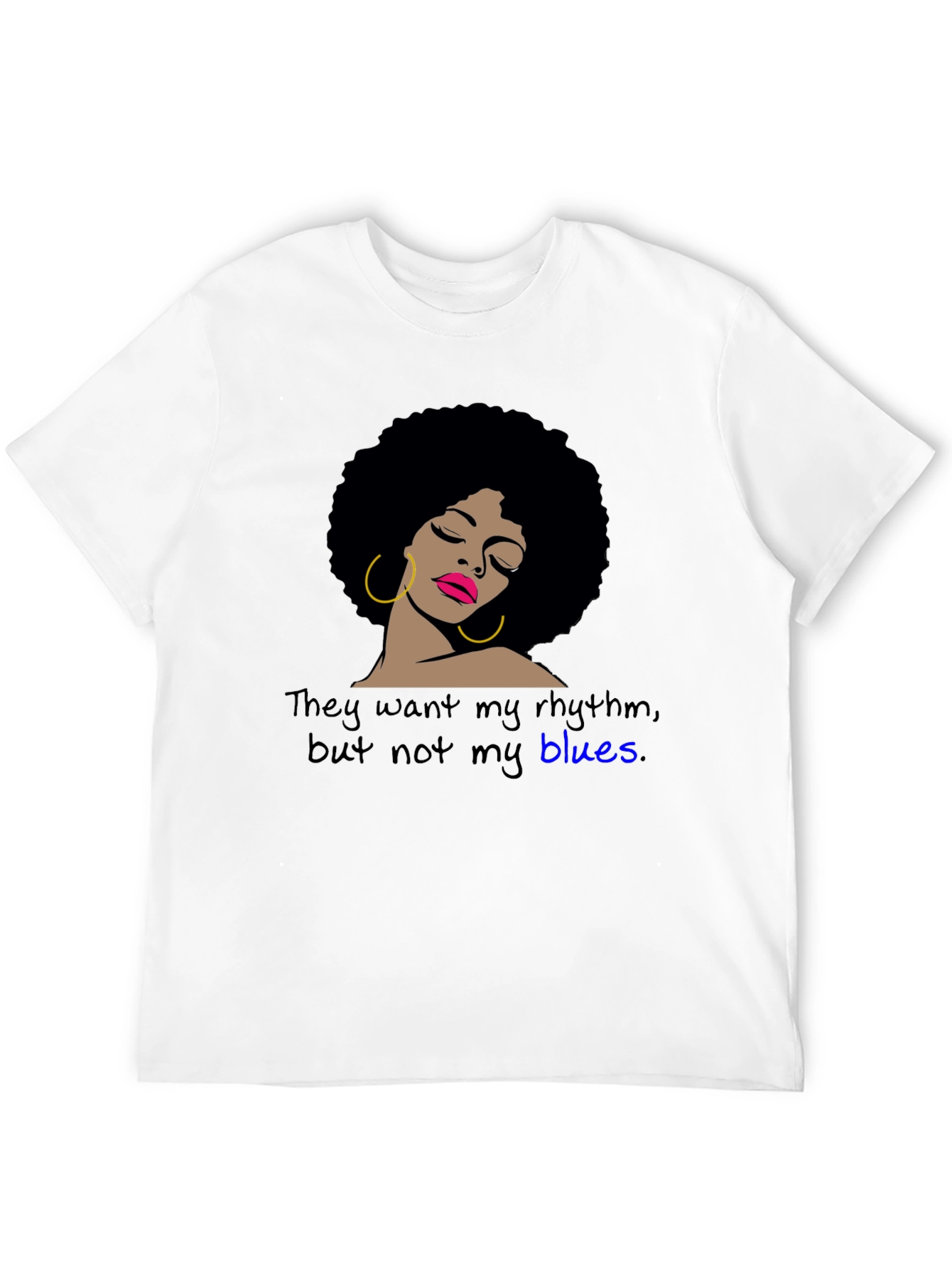 Rhythm & Blues Tee - Afro Woman Graphic T-Shirt