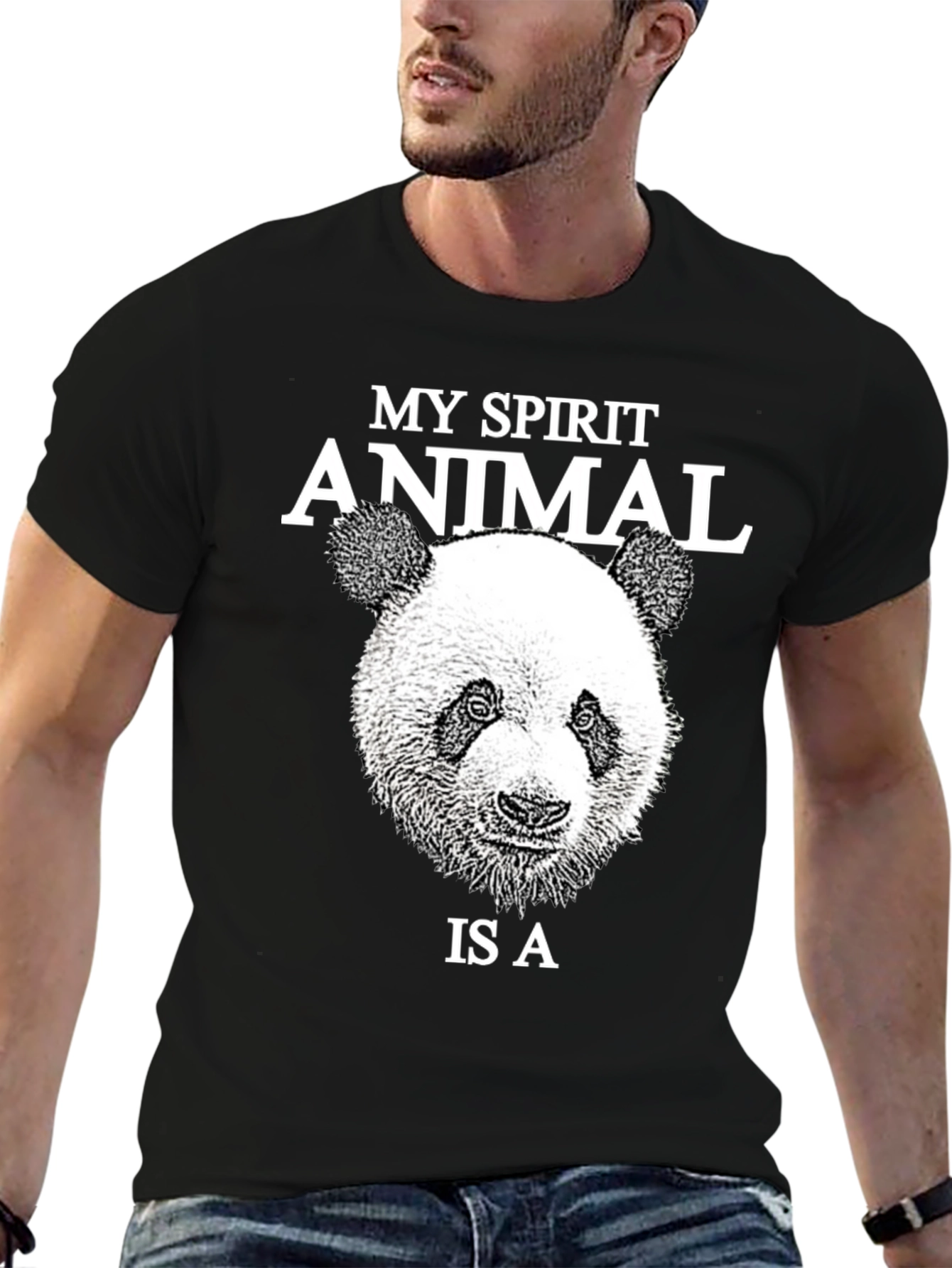 My Spirit Animal Panda T-Shirt - Black