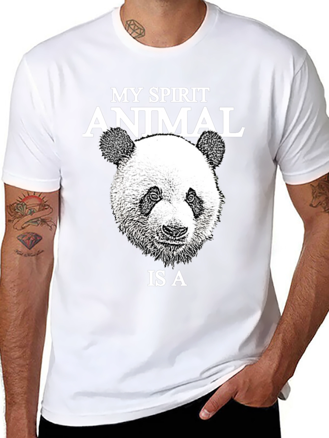 My Spirit Animal Panda T-Shirt - Black