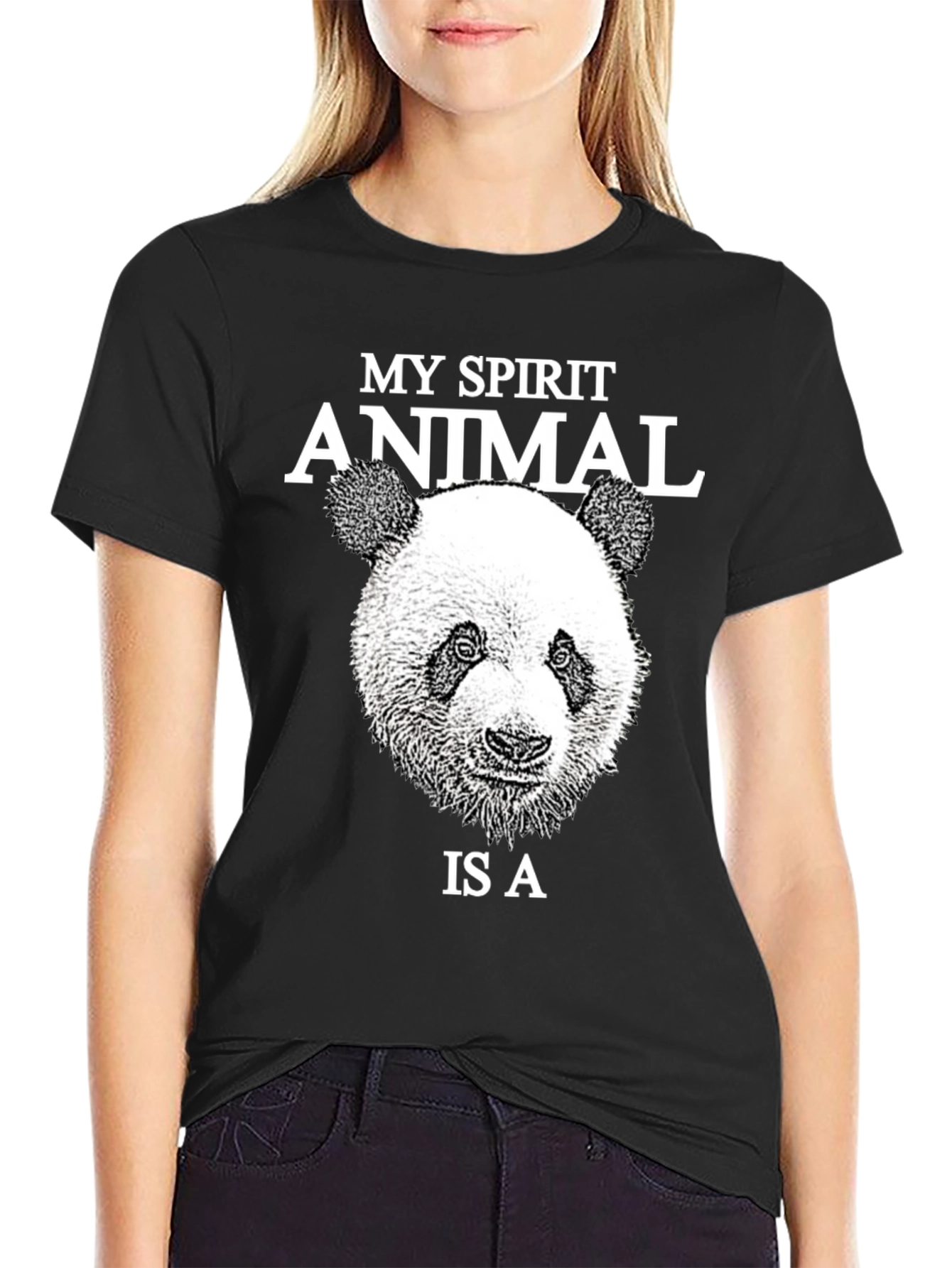 My Spirit Animal Panda T-Shirt - Black