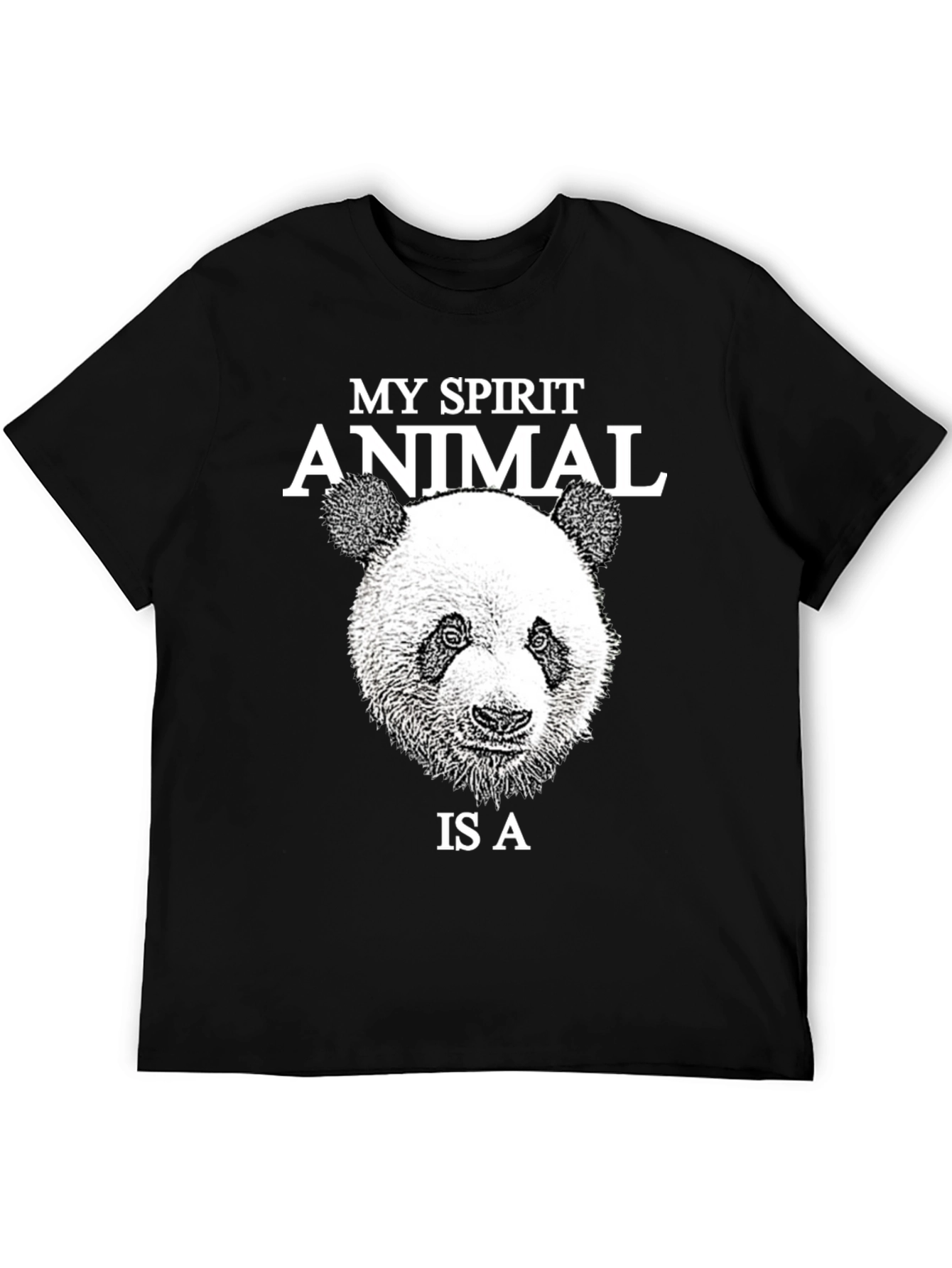 My Spirit Animal Panda T-Shirt - Black