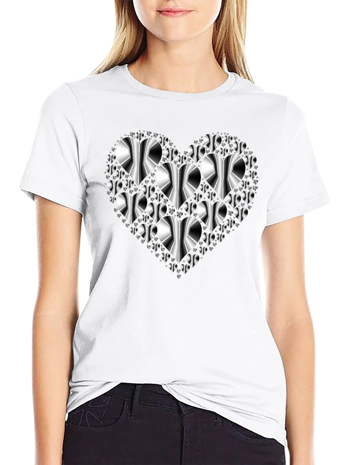 Heart Graphic Black T-Shirt