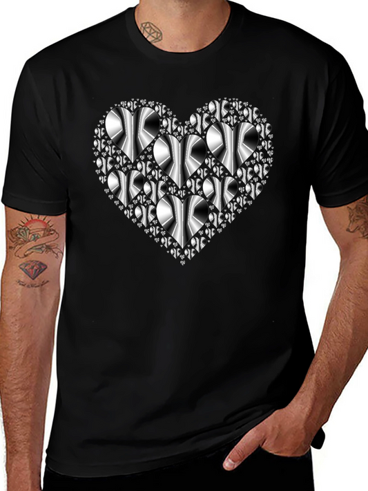 Heart Graphic Black T-Shirt