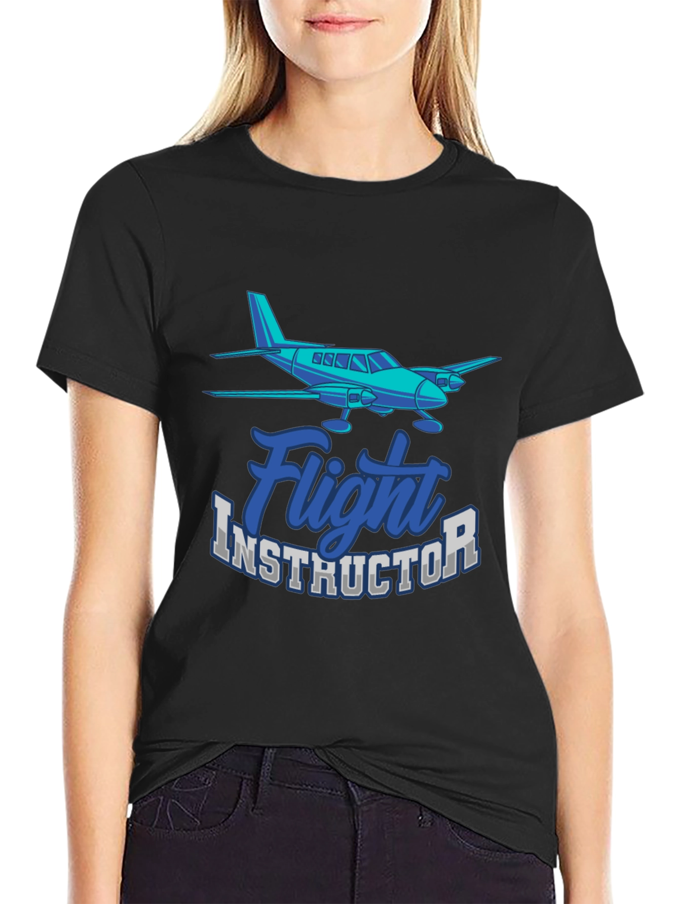 Flight Instructor T-Shirt Airplane Pilot Tee