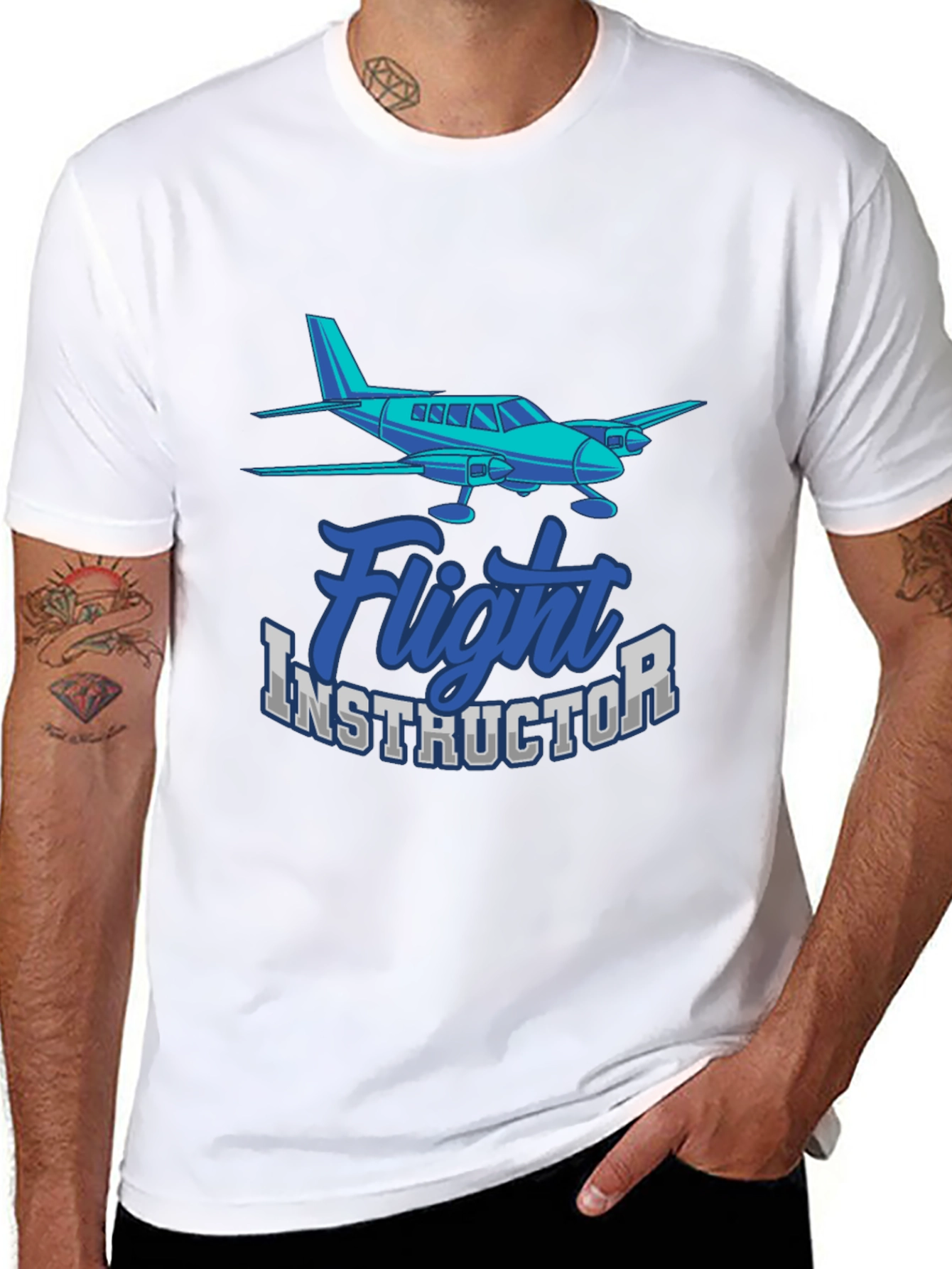 Flight Instructor T-Shirt Airplane Pilot Tee