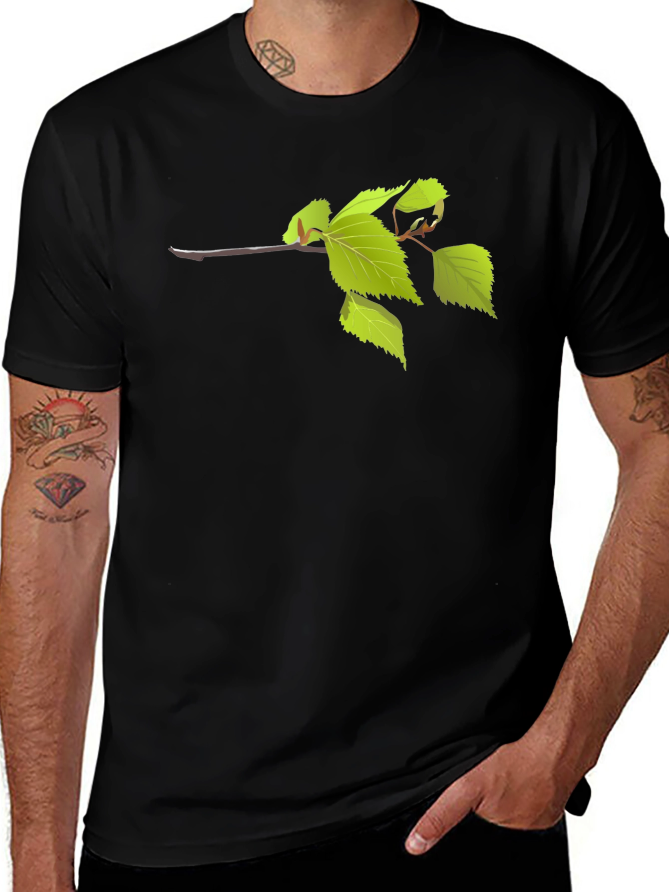Nature Inspired Black T-Shirt