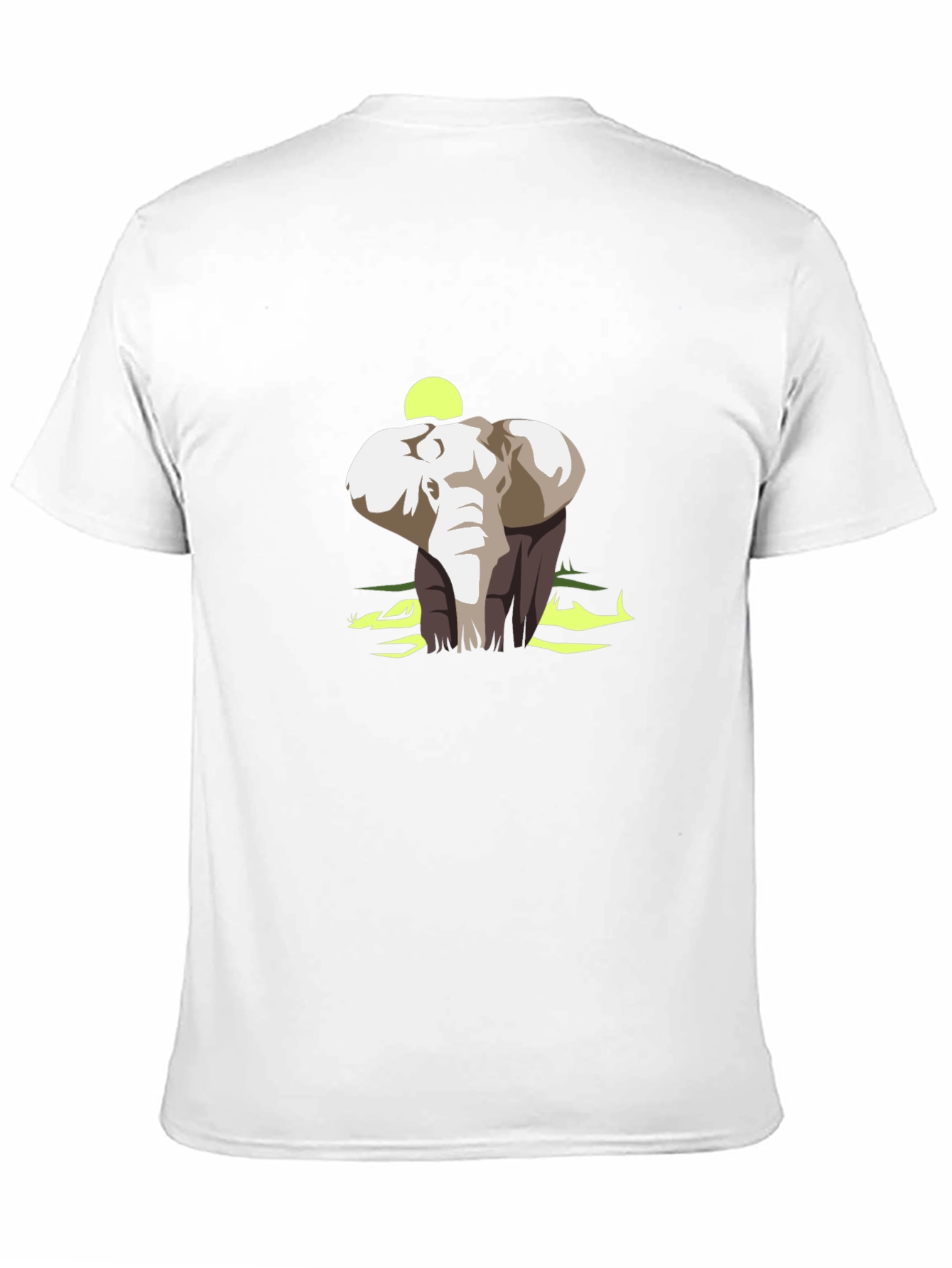 Elephant Graphic Print Black Cotton T-Shirt