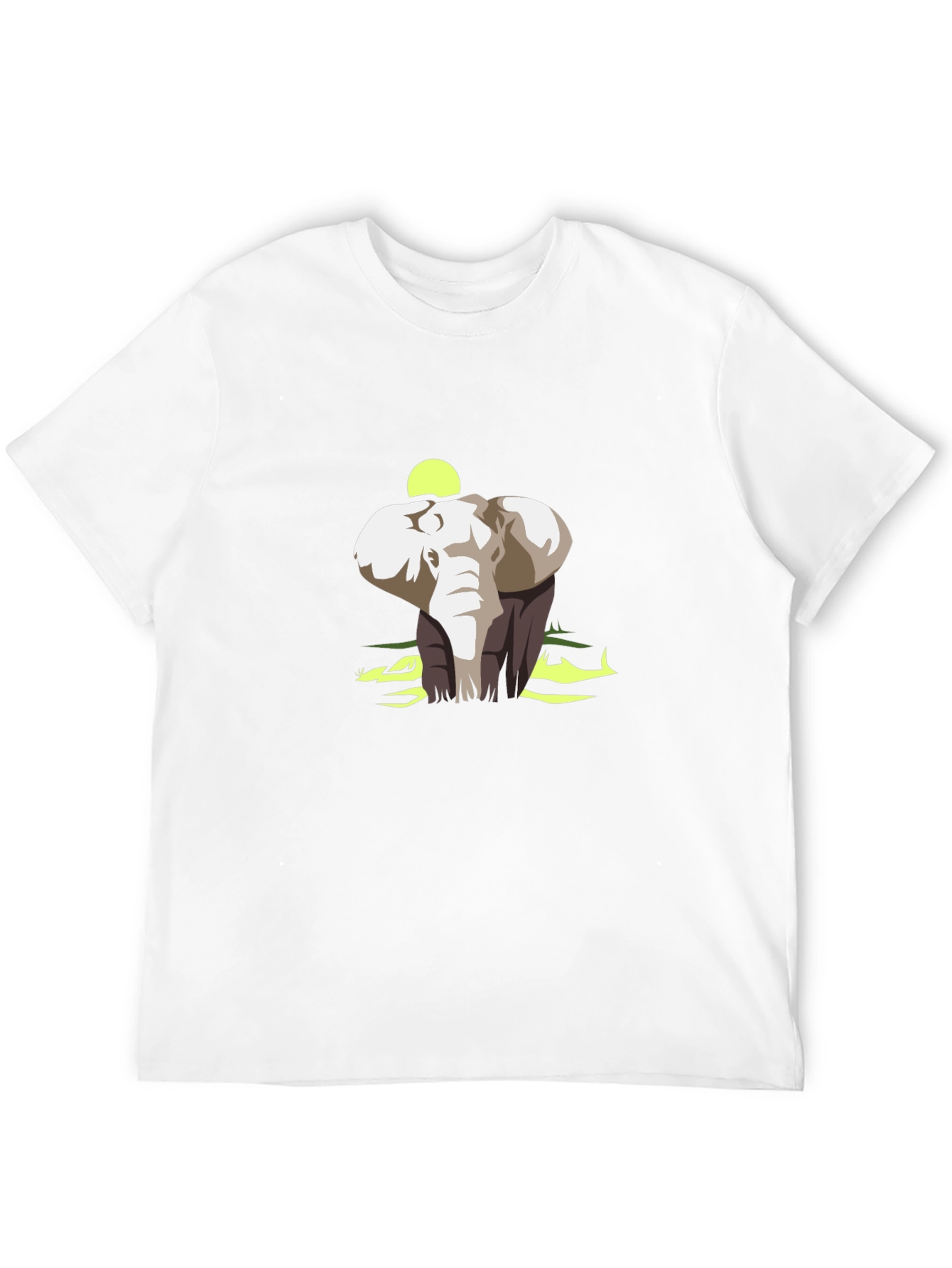 Elephant Graphic Print Black Cotton T-Shirt