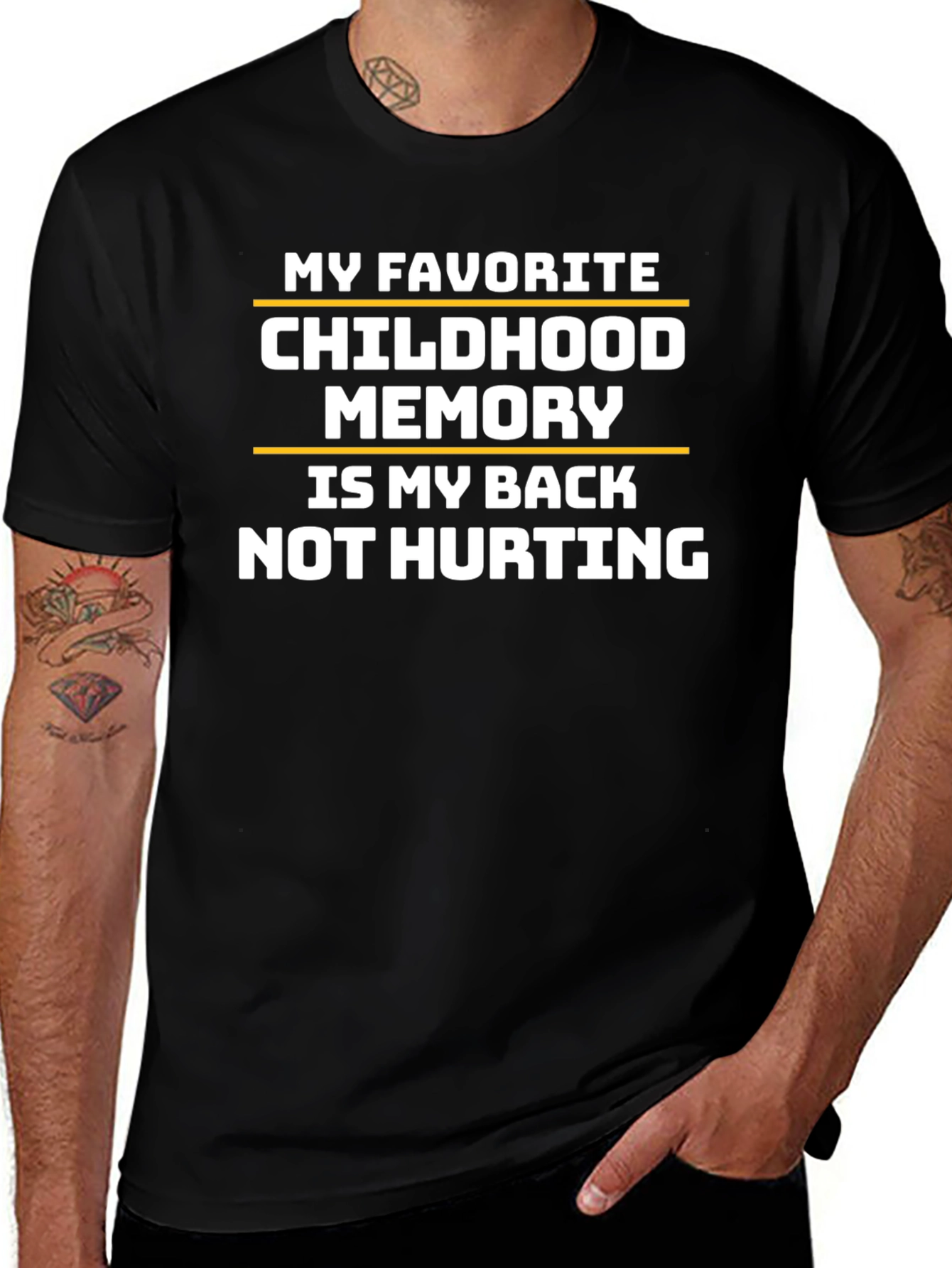 Funny Back Pain T-Shirt: Childhood Memory