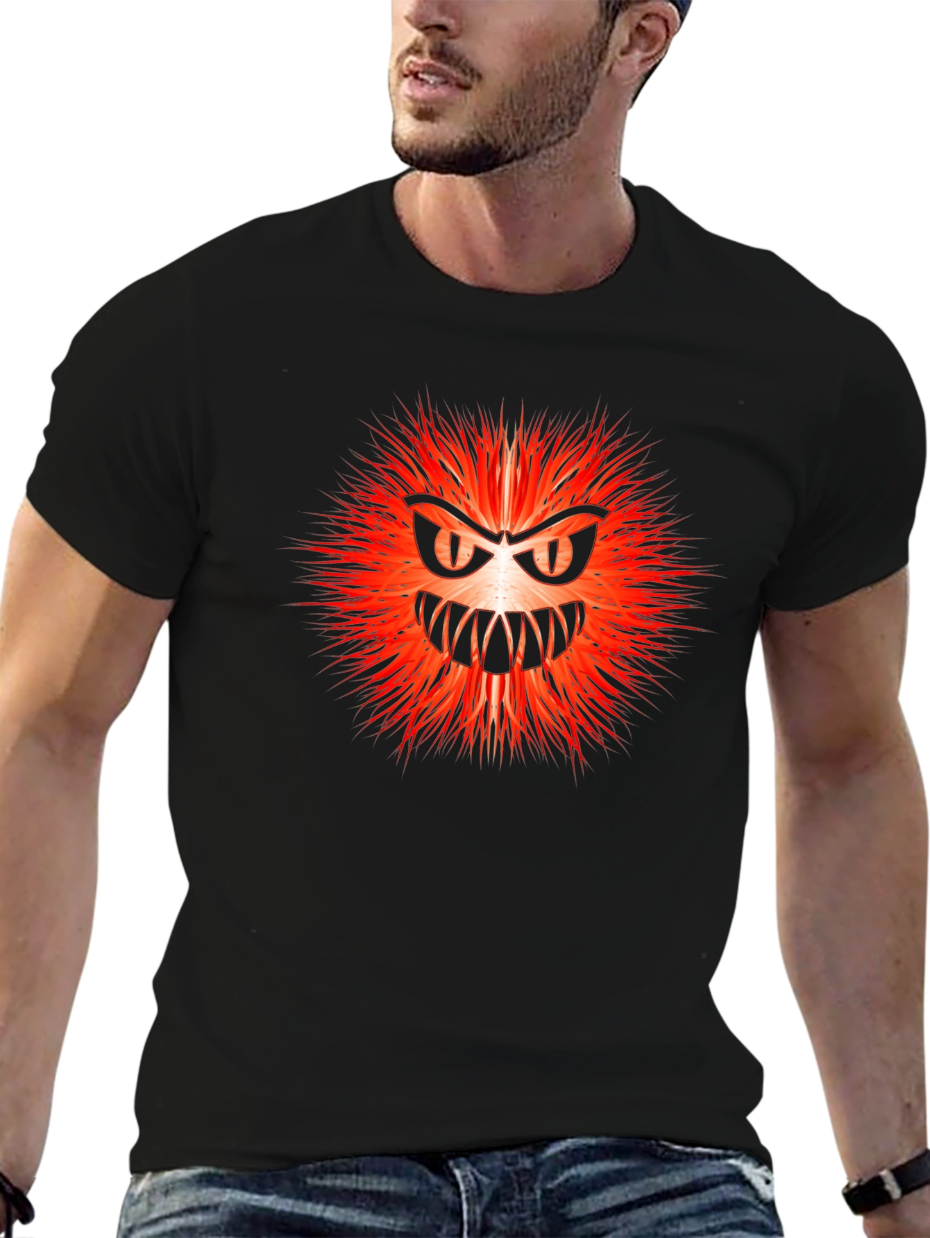 Monster Graphic Black T-Shirt