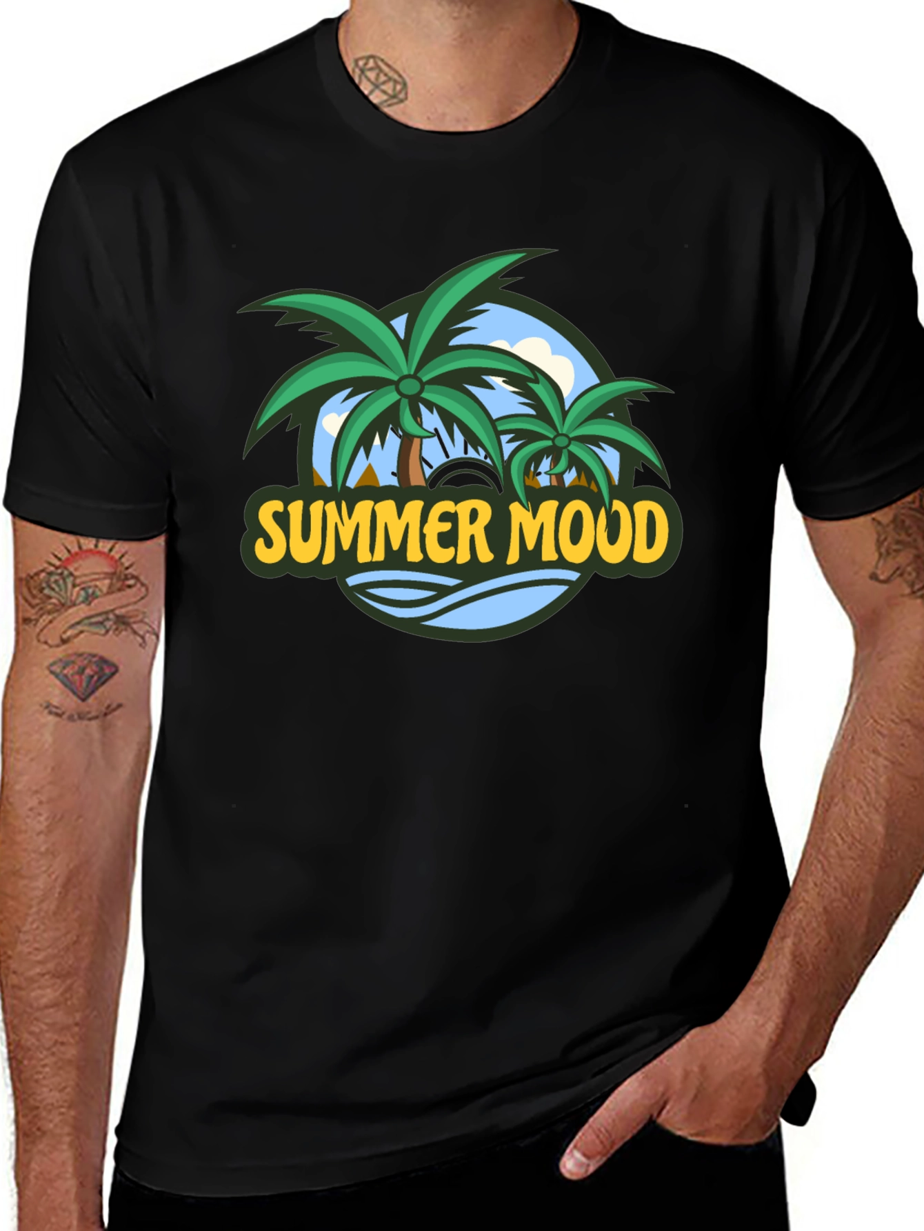 Summer Mood Graphic Print T-Shirt