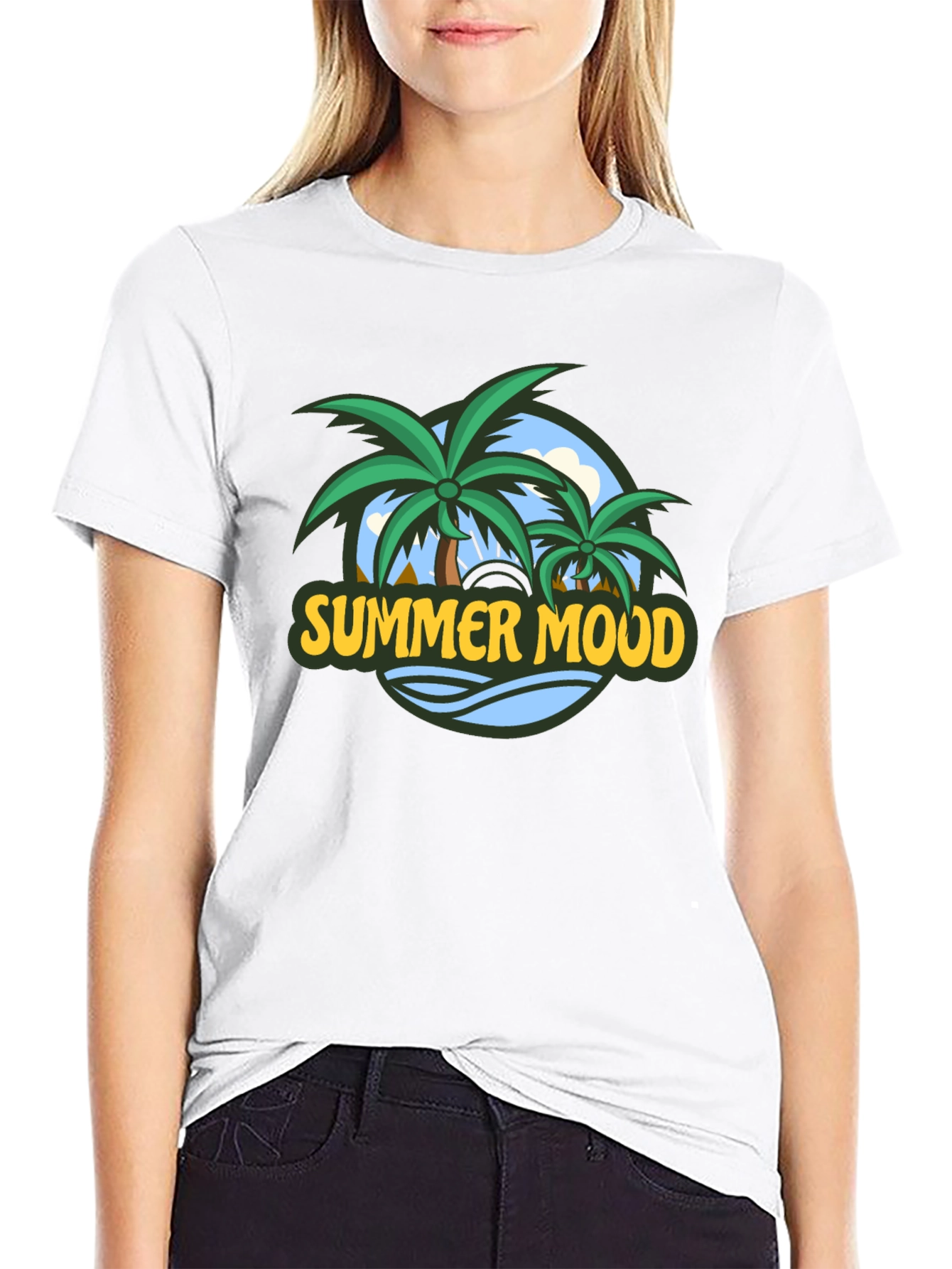Summer Mood Graphic Print T-Shirt