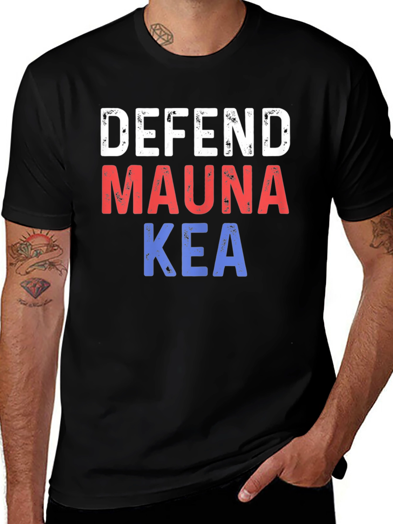 Defend Mauna Kea Graphic Tee - Black