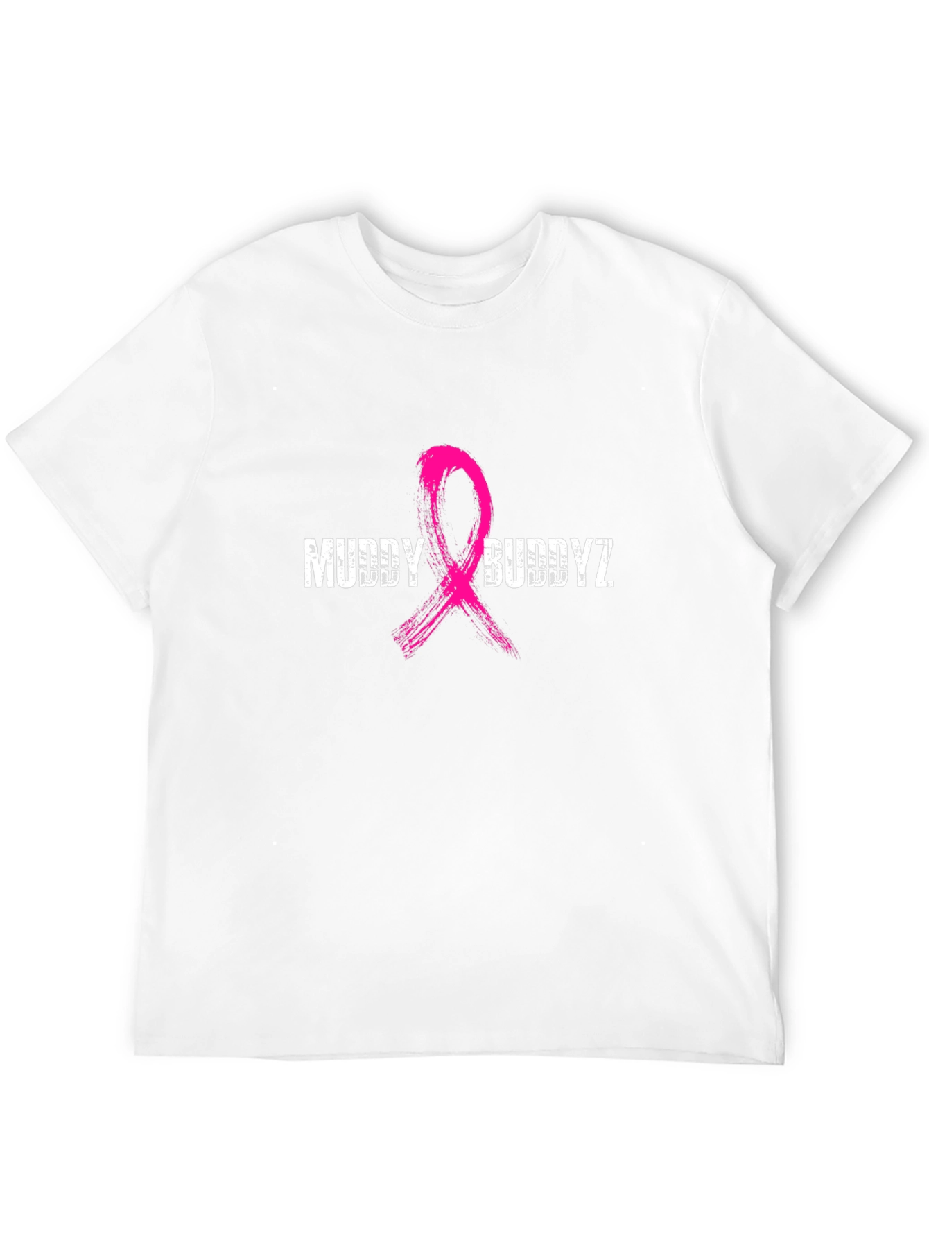 Muddy Buddyz Pink Ribbon Graphic Black T-Shirt