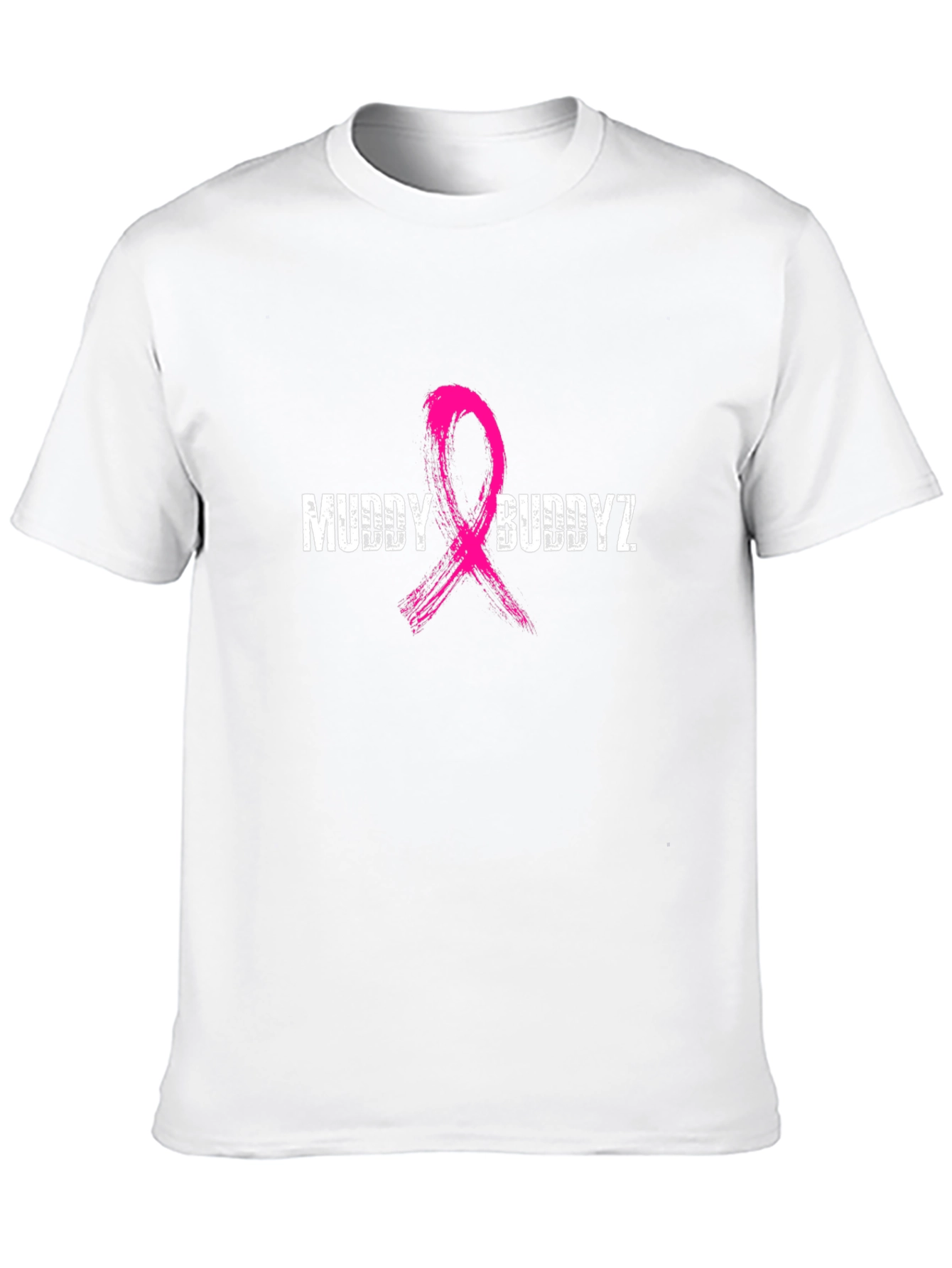 Muddy Buddyz Pink Ribbon Graphic Black T-Shirt