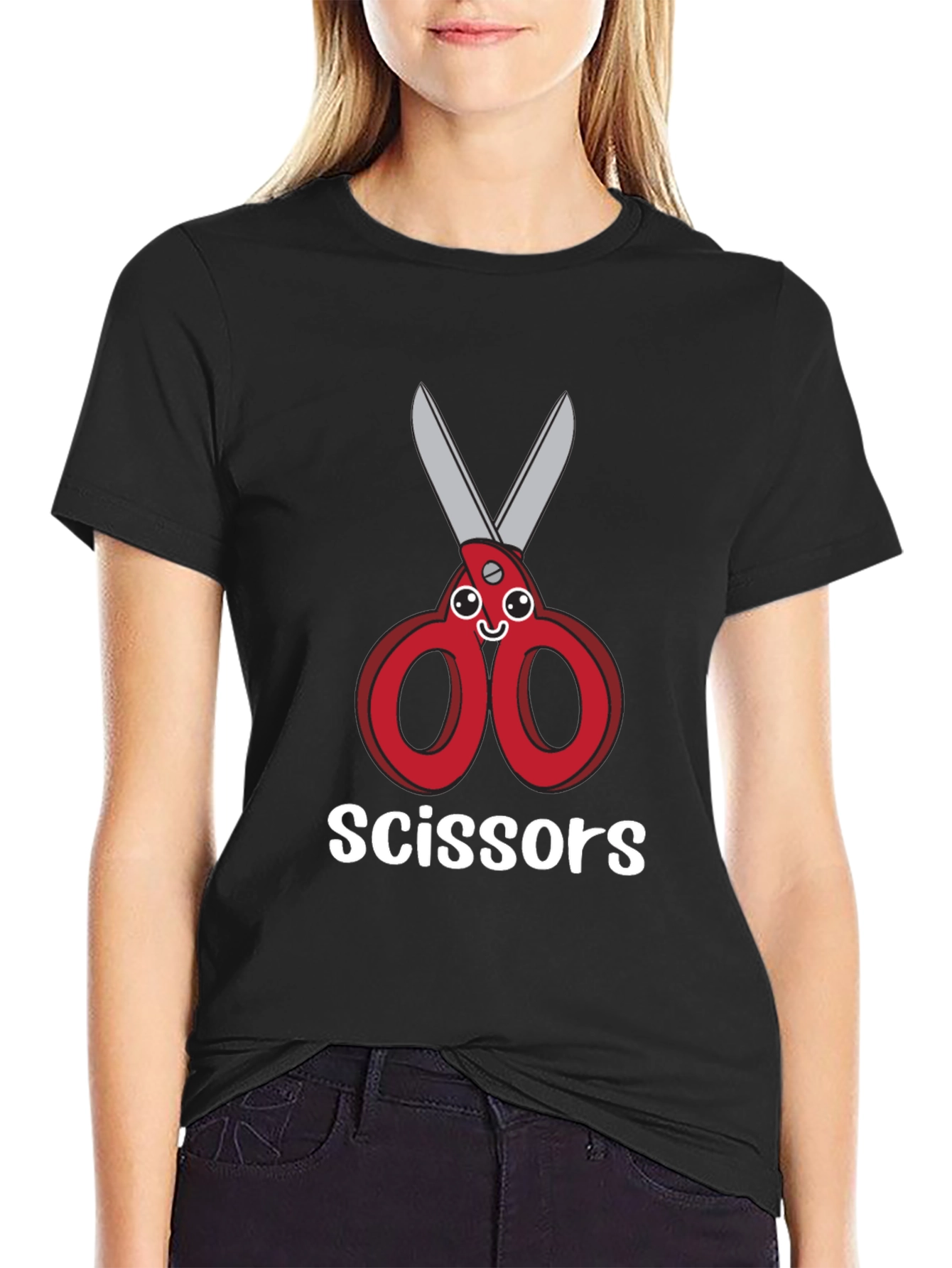 Funny Cartoon Scissors T-Shirt - Unisex Graphic Tee