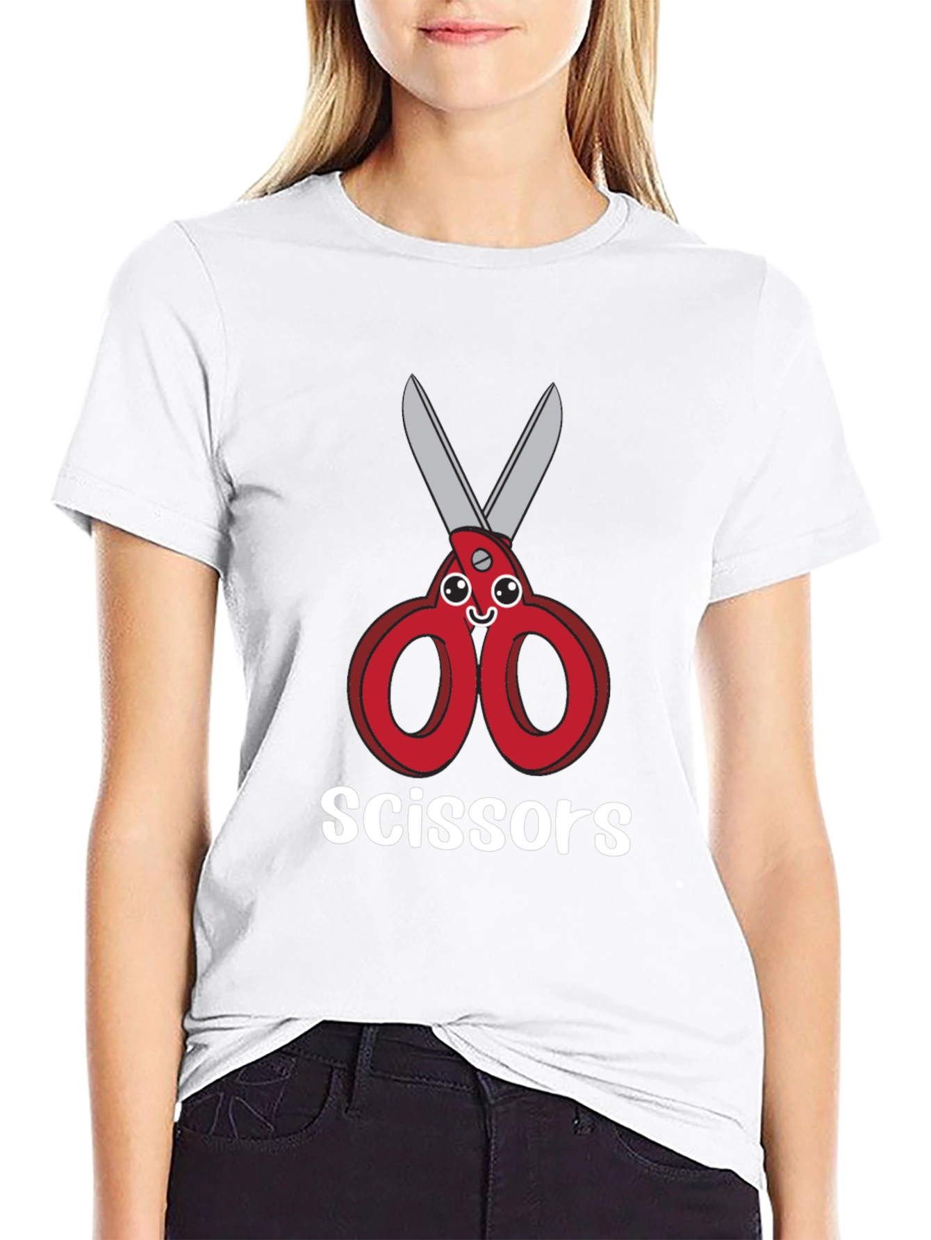 Funny Cartoon Scissors T-Shirt - Unisex Graphic Tee