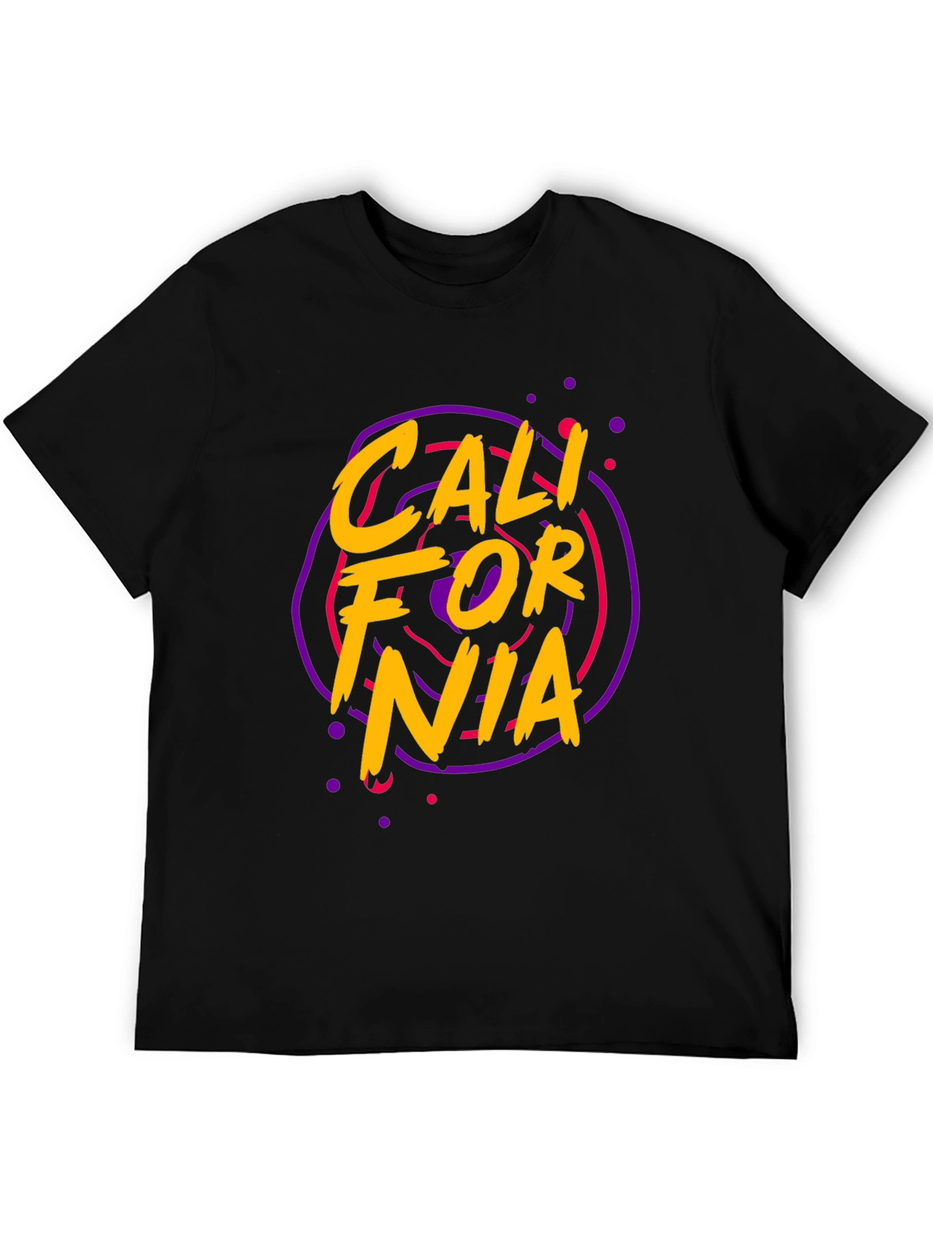 California Graphic Tee - Retro Style Black T-Shirt