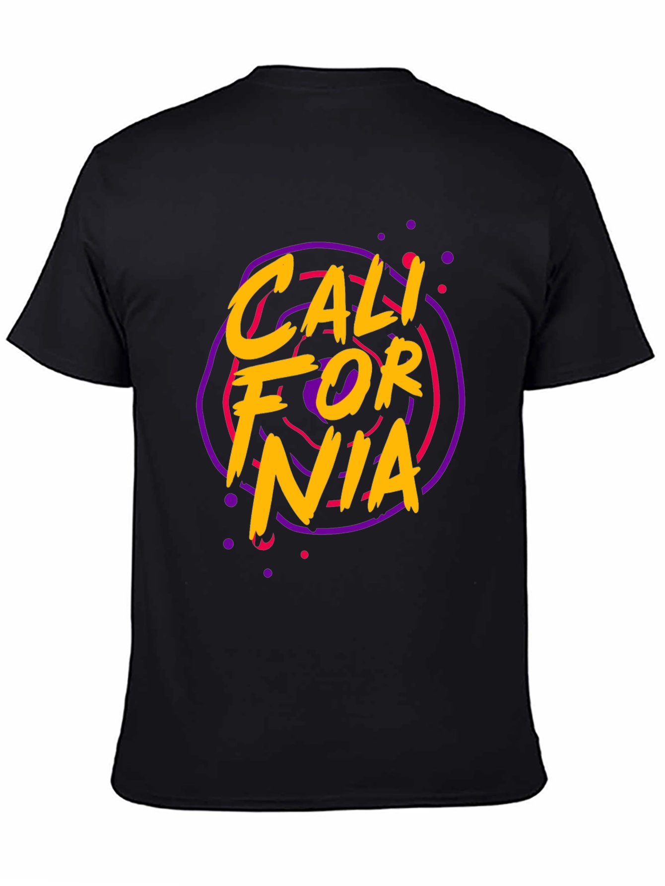 California Graphic Tee - Retro Style Black T-Shirt