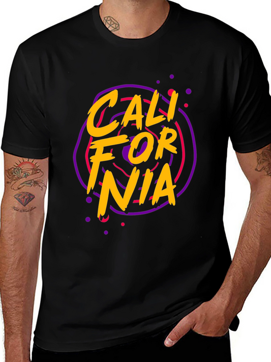 California Graphic Tee - Retro Style Black T-Shirt