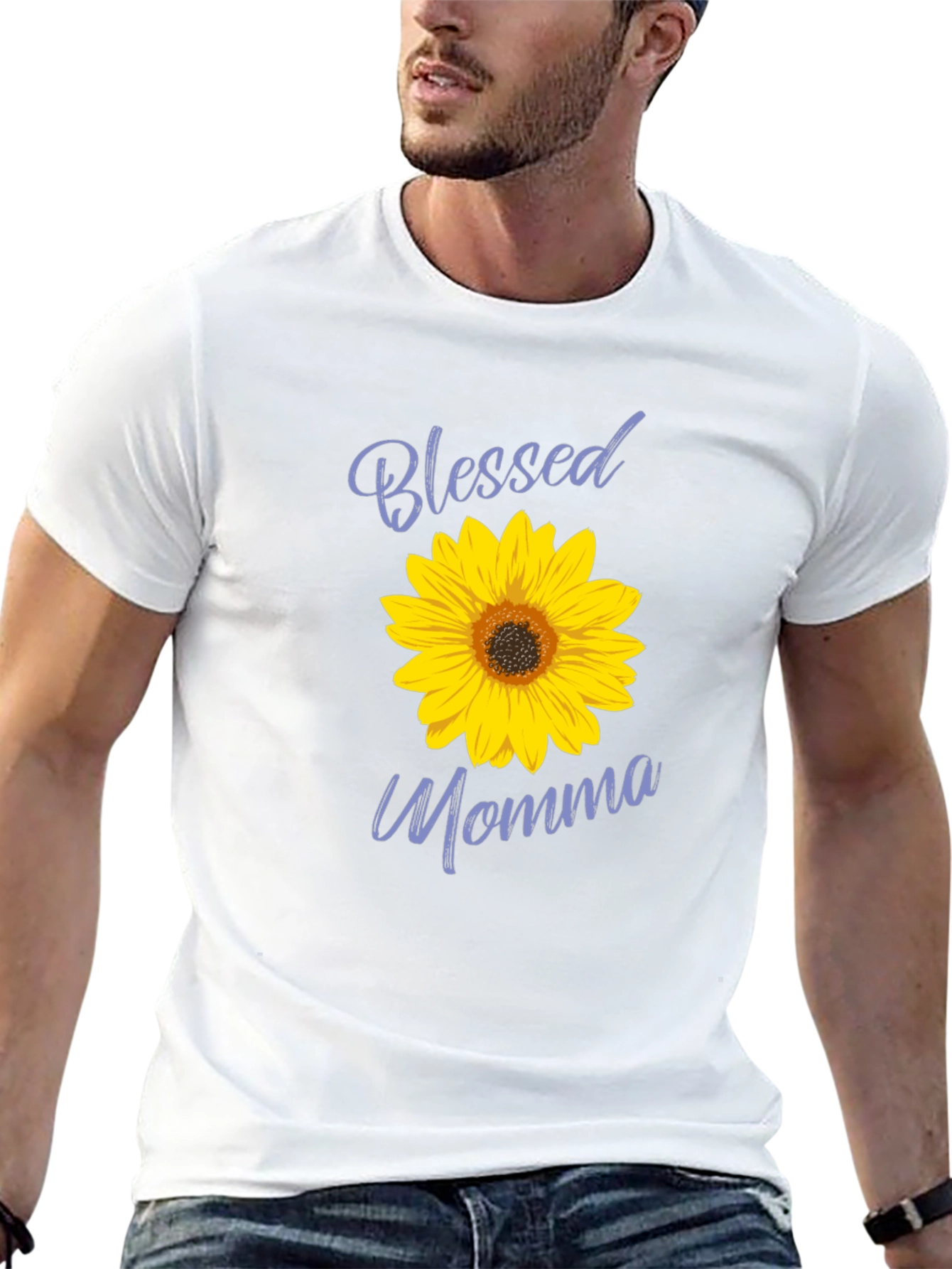 Blessed Momma Sunflower Graphic Tee